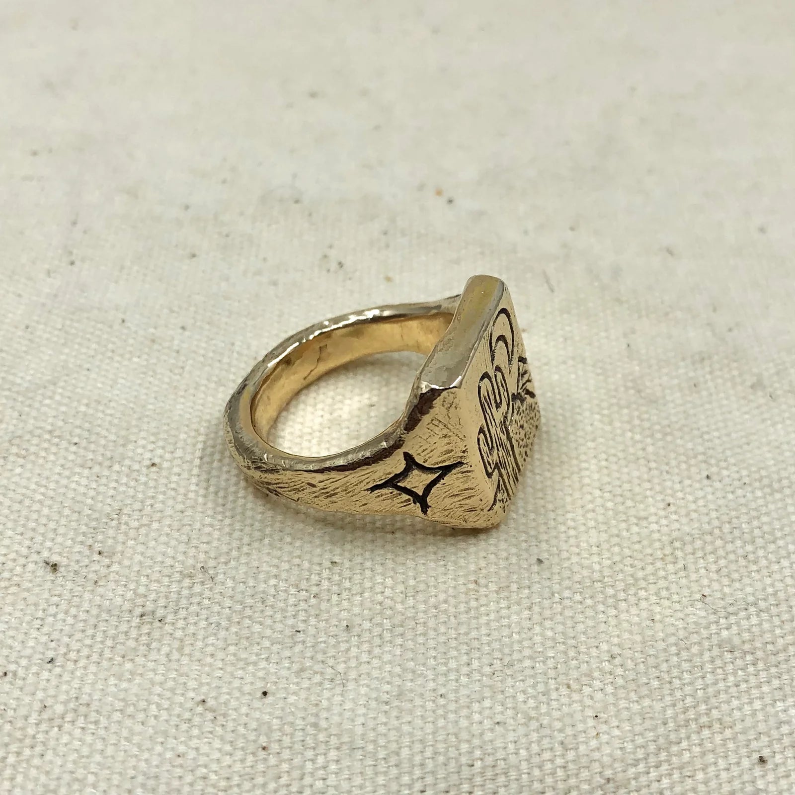 Gold Wild West Signet Ring - Paranoid Ranch