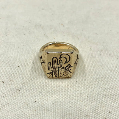 Gold Wild West Signet Ring - Paranoid Ranch
