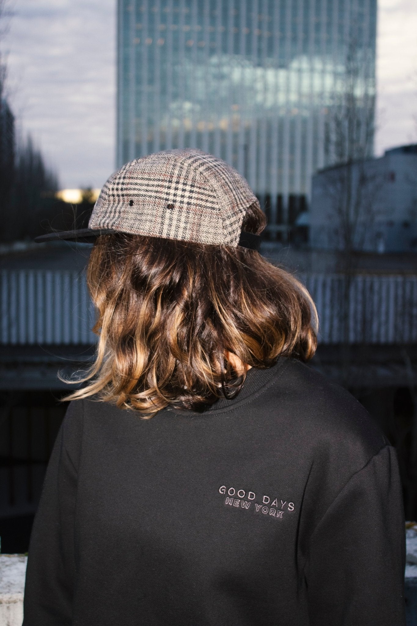 Good Days Tone On Tone Embroidered Crewneck - Black - Paranoid Ranch