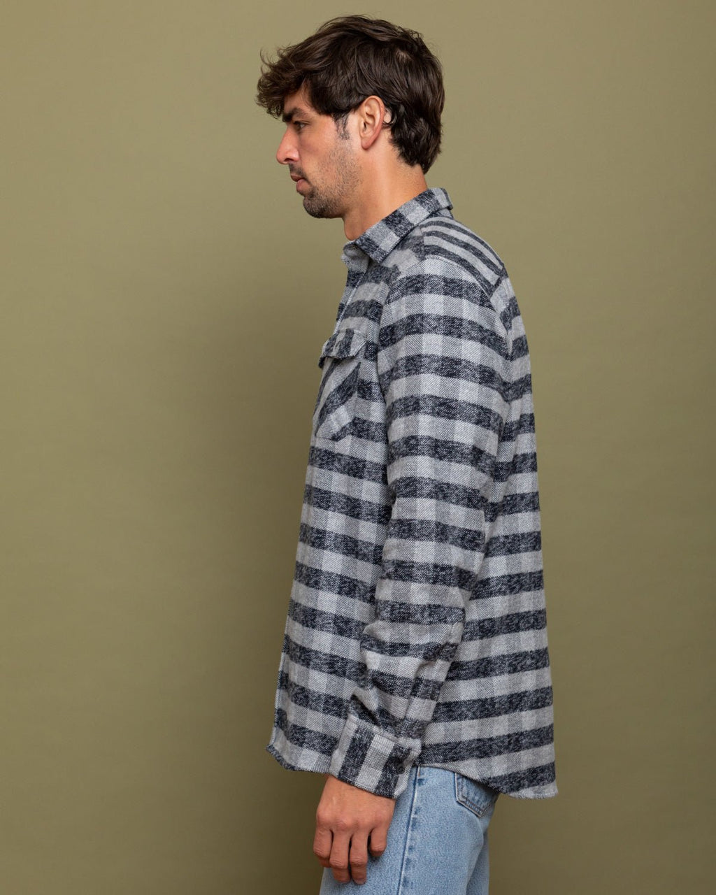 Grand Flannel, Charcoal Gingham - Paranoid Ranch