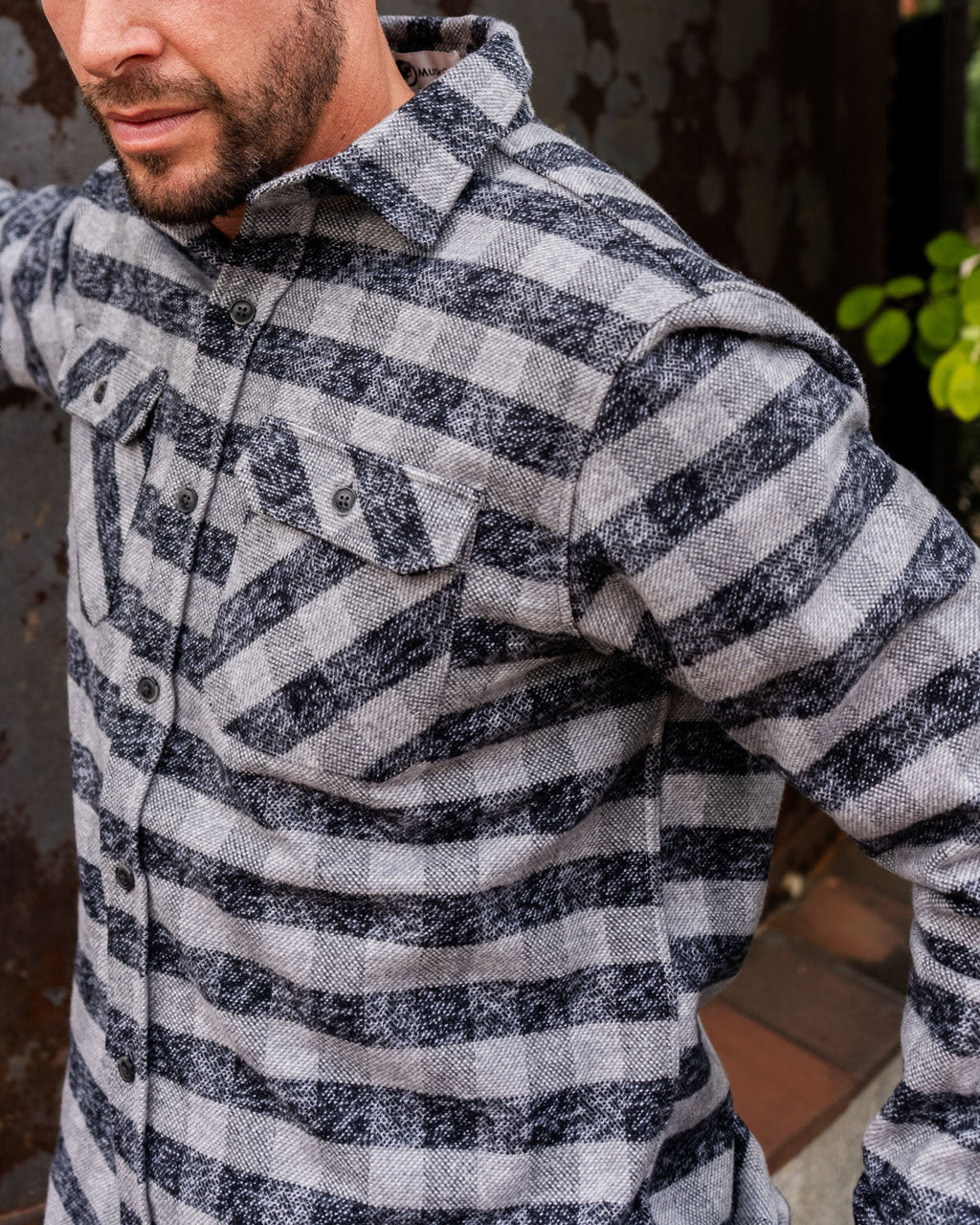 Grand Flannel, Charcoal Gingham - Paranoid Ranch
