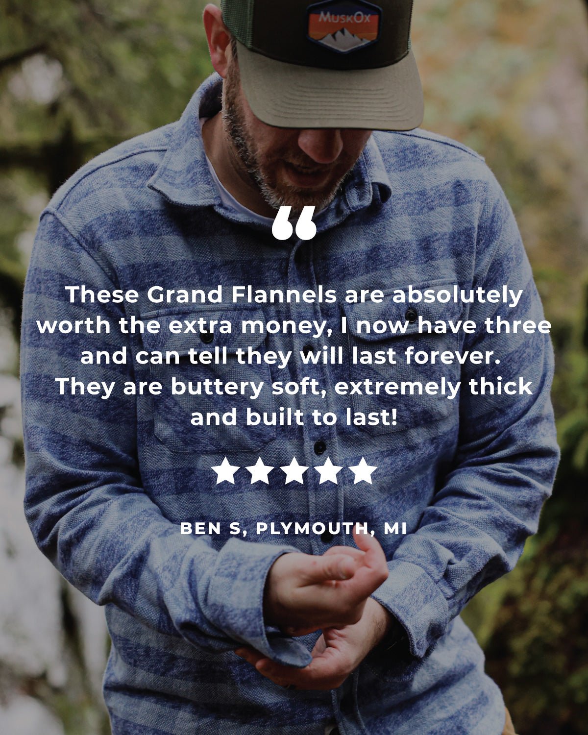 Grand Flannel, Checkered Blue - Paranoid Ranch