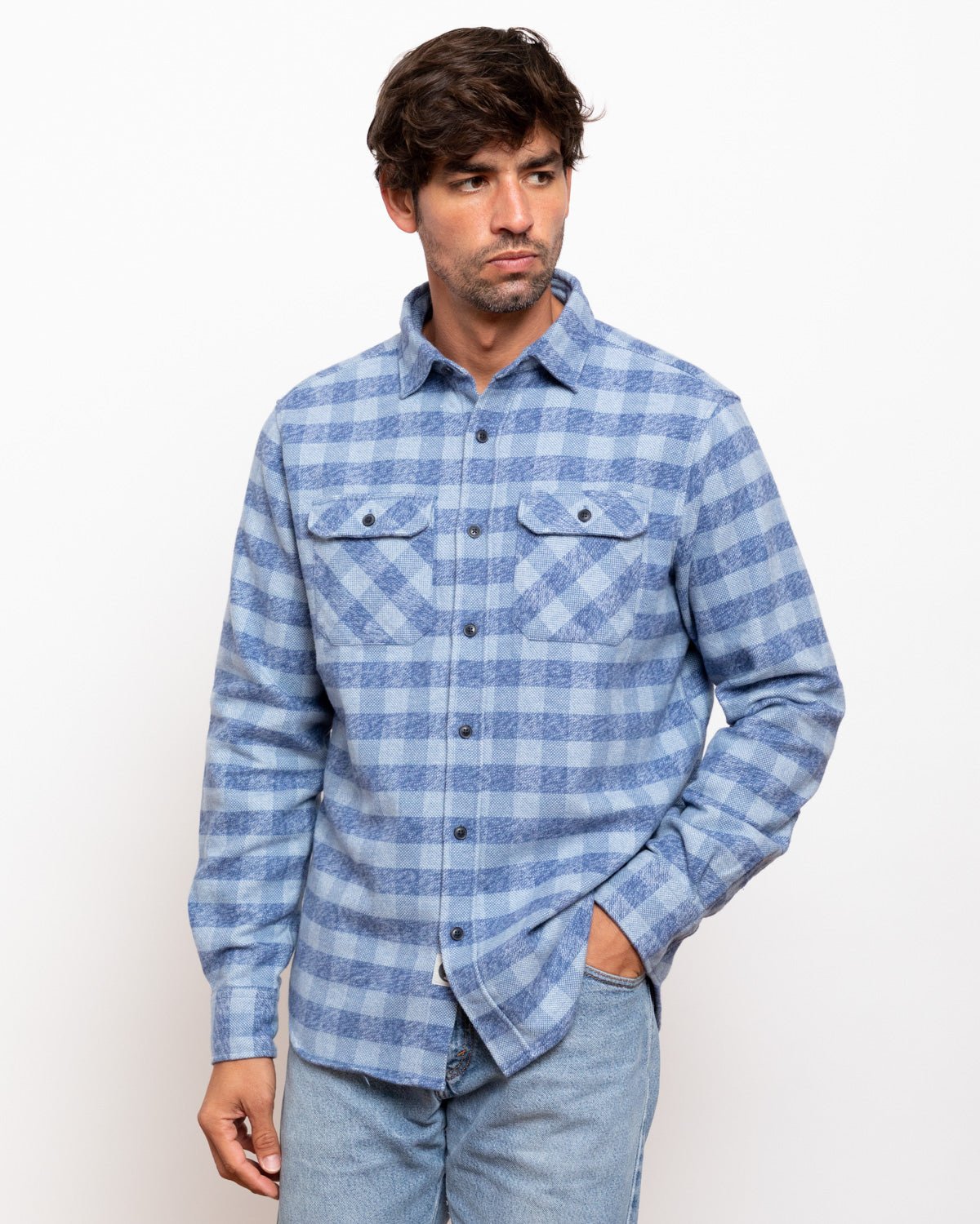 Grand Flannel, Checkered Blue - Paranoid Ranch