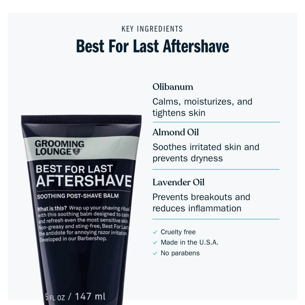 Grooming Lounge Best For Last Aftershave - Best Post Shave Lotion For Men - Paranoid Ranch