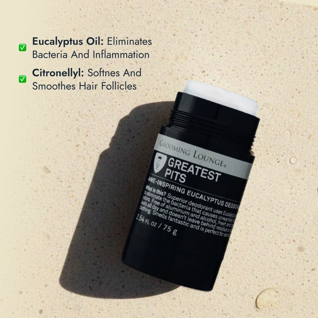 Grooming Lounge Greatest Pits Deodorant - Aluminum & Alcohol - Free Deodorant - Paranoid Ranch