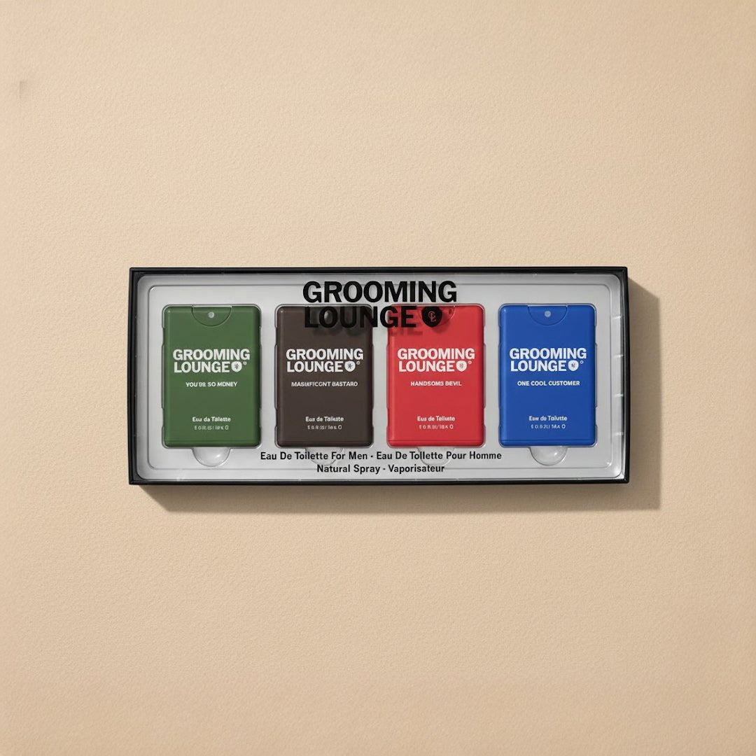 Grooming Lounge Men's Fragrances - 4 - Piece Pocket Spray Gift Set - Paranoid Ranch