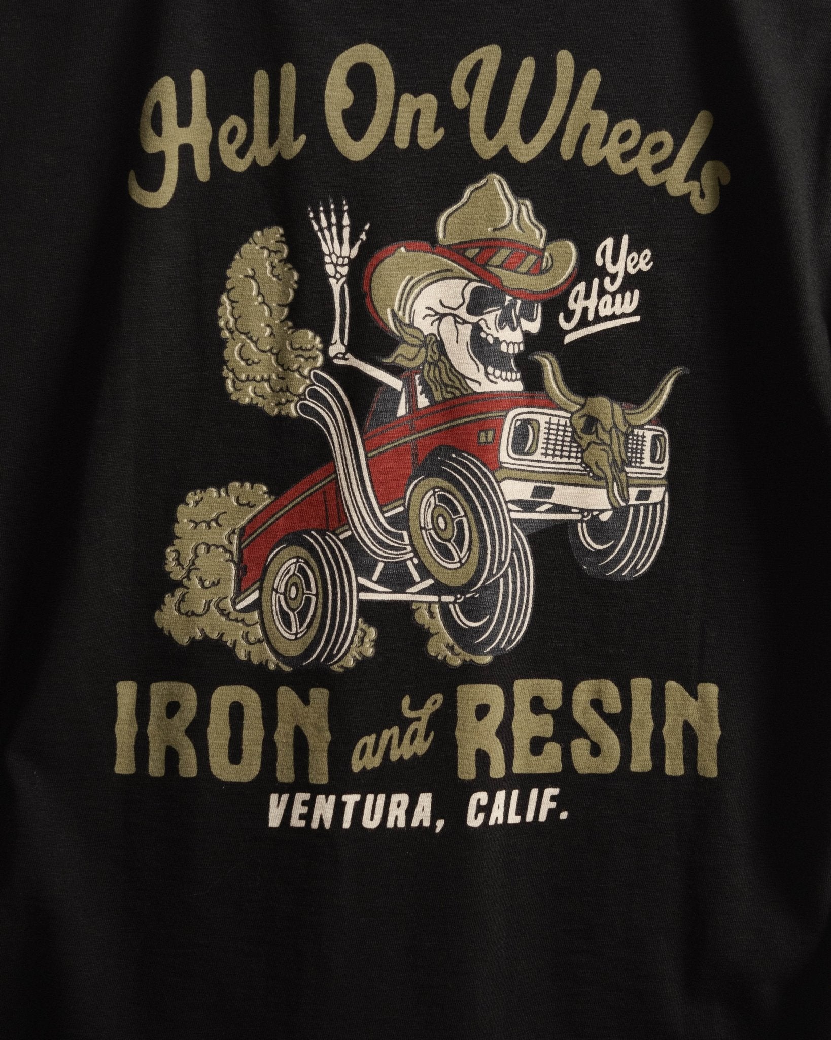 Hell On Wheels Pocket Tee - Paranoid Ranch