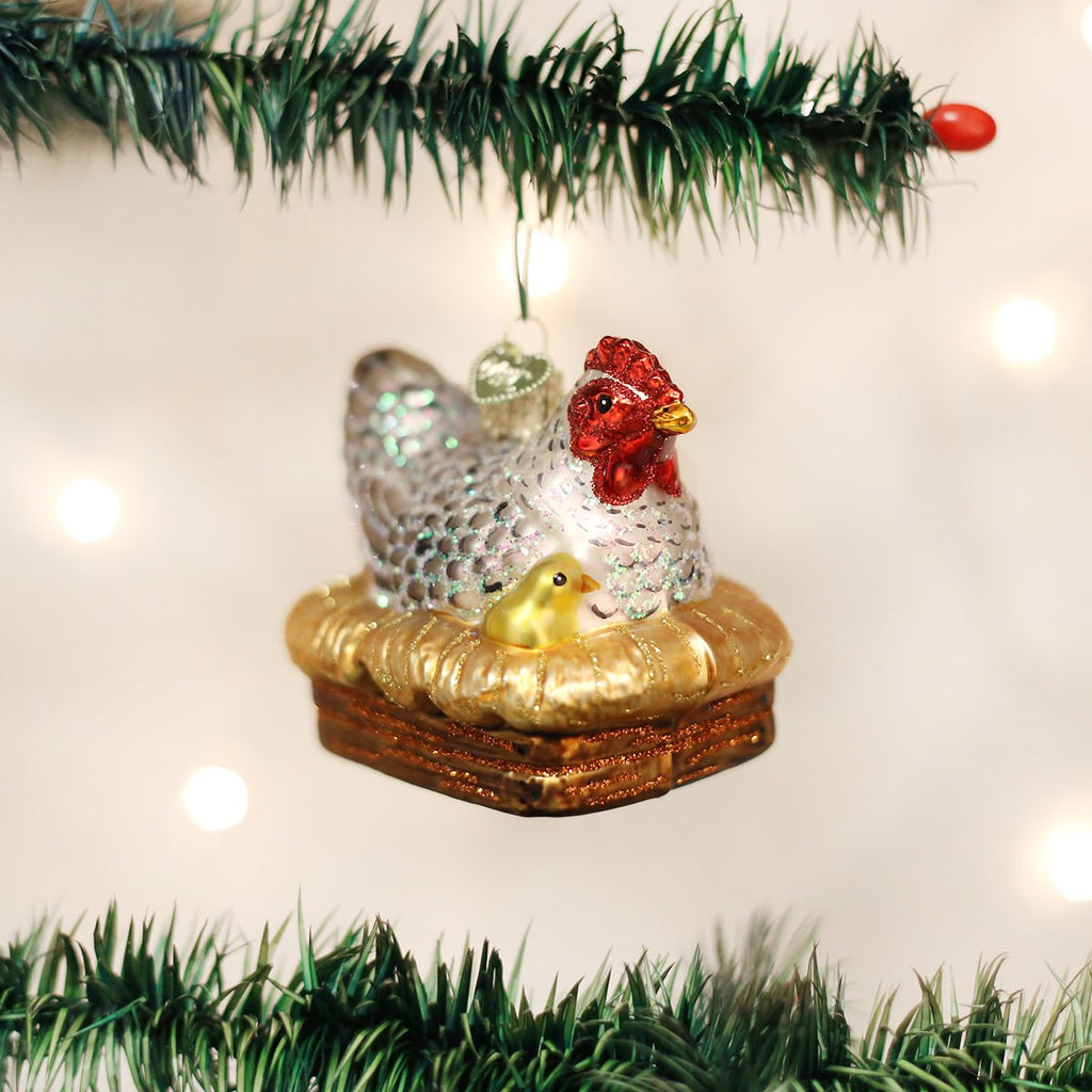 Hen On Nest Ornament - Paranoid Ranch