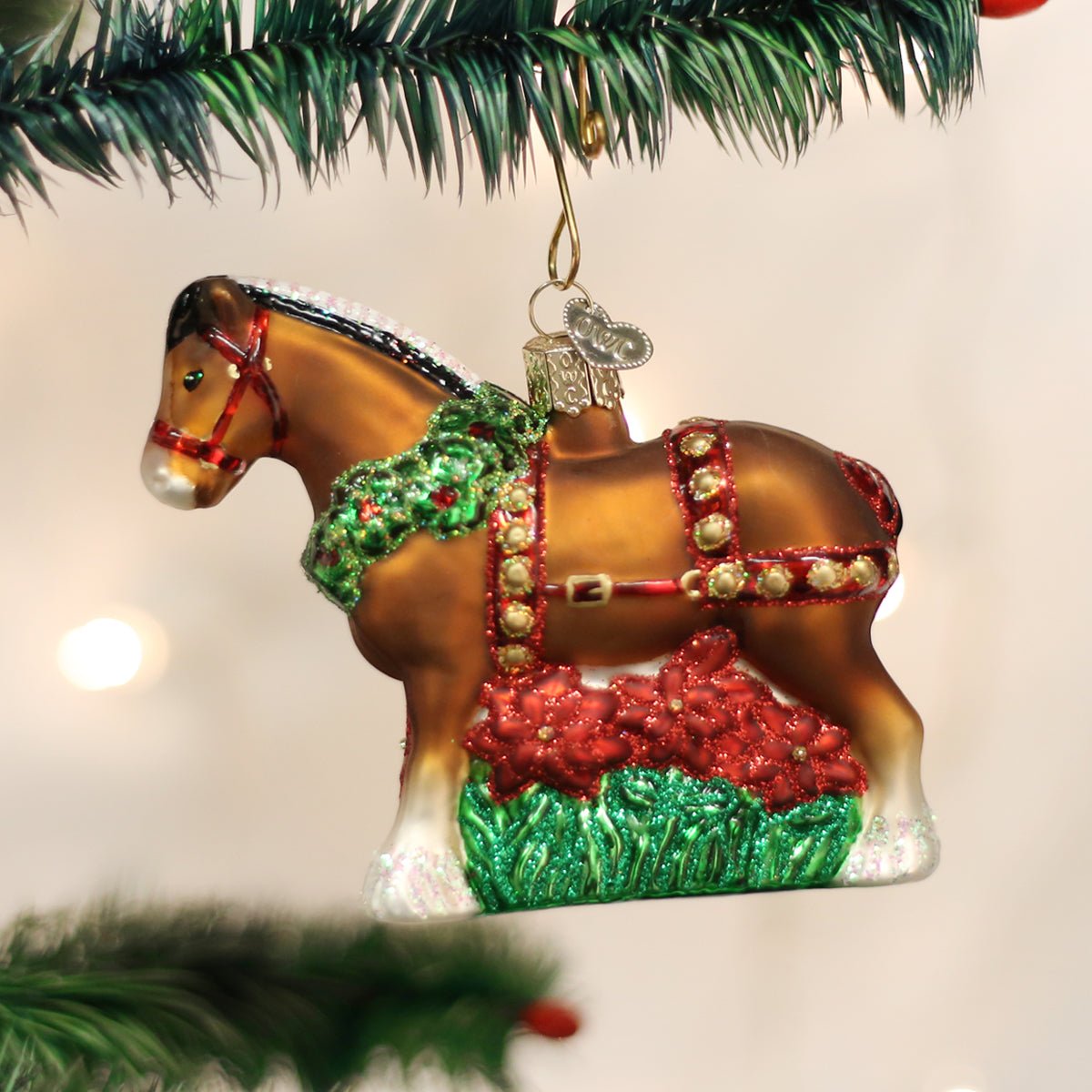 Holiday Clydesdale Ornament - Paranoid Ranch