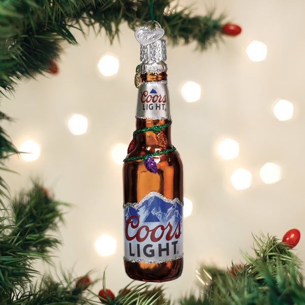 Holiday Coors Light Bottle Ornament - Paranoid Ranch