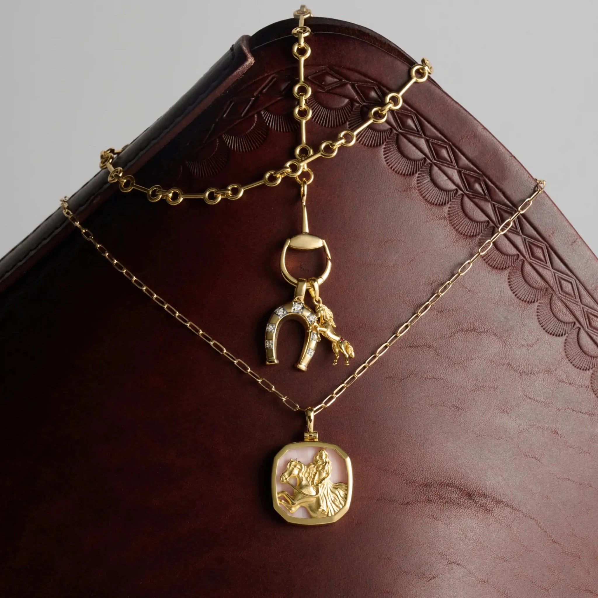 Horsebit Charm Link Necklace - Paranoid Ranch