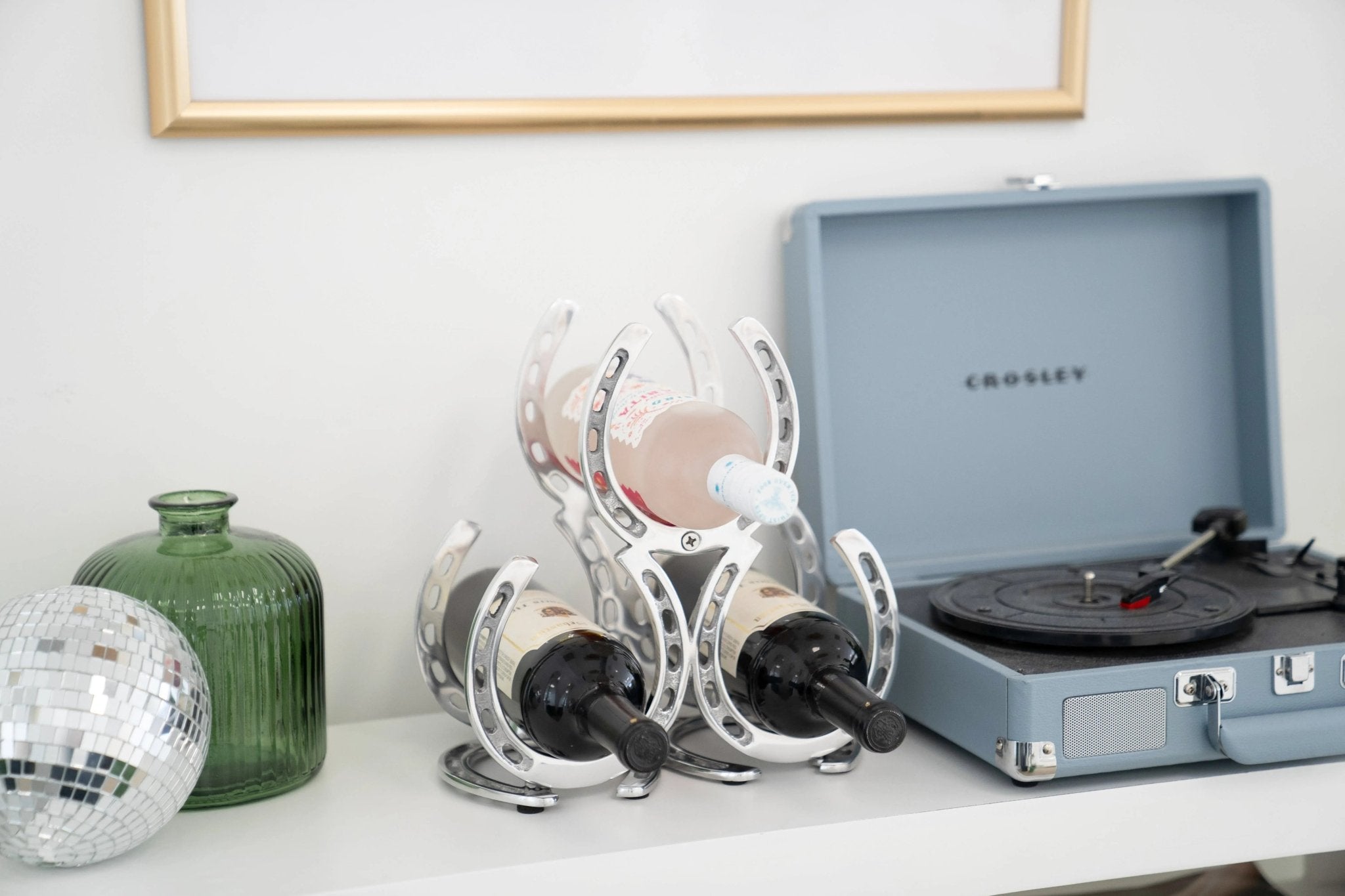 Horseshoe 3 - Bottle Wine Rack - Paranoid Ranch