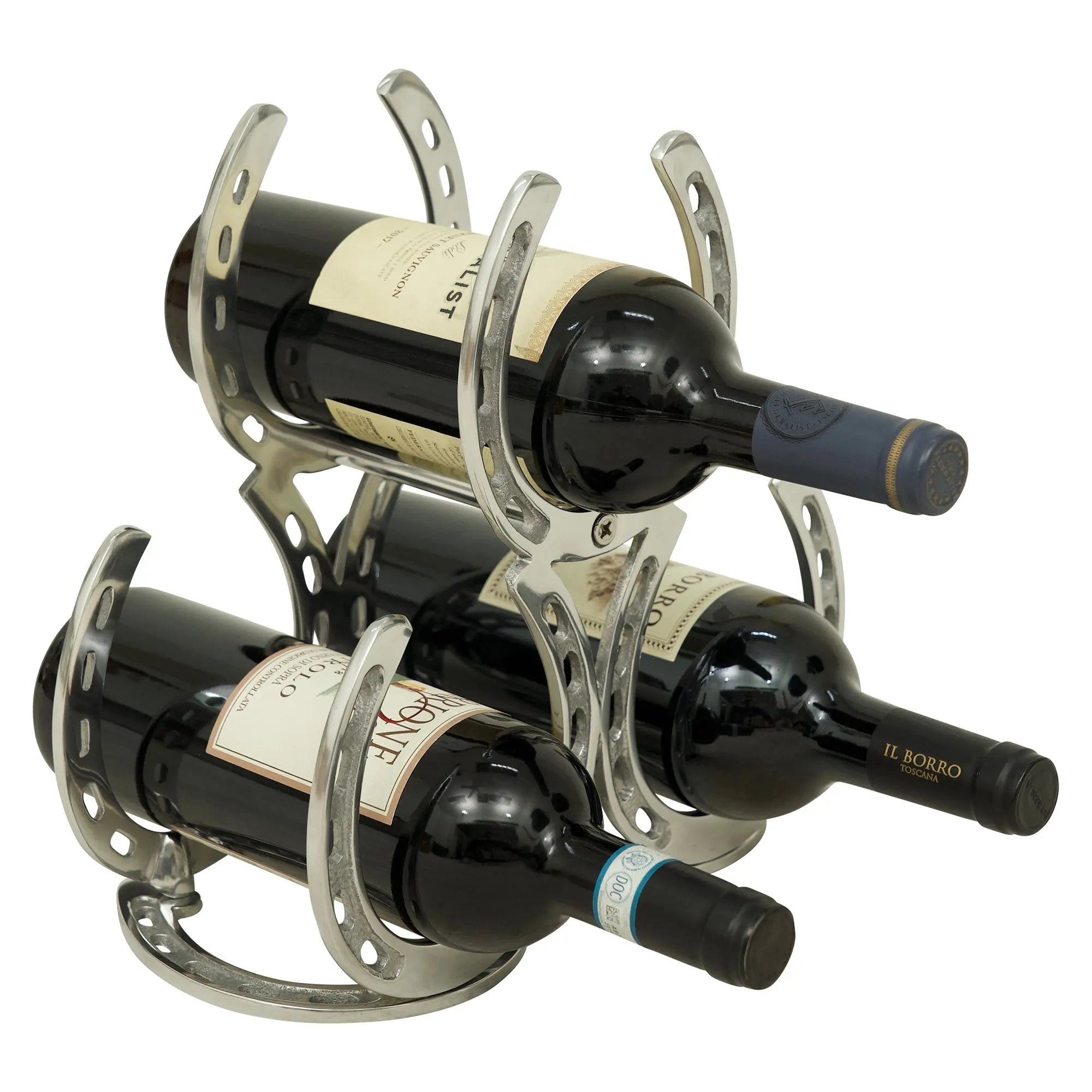 Horseshoe 3 - Bottle Wine Rack - Paranoid Ranch