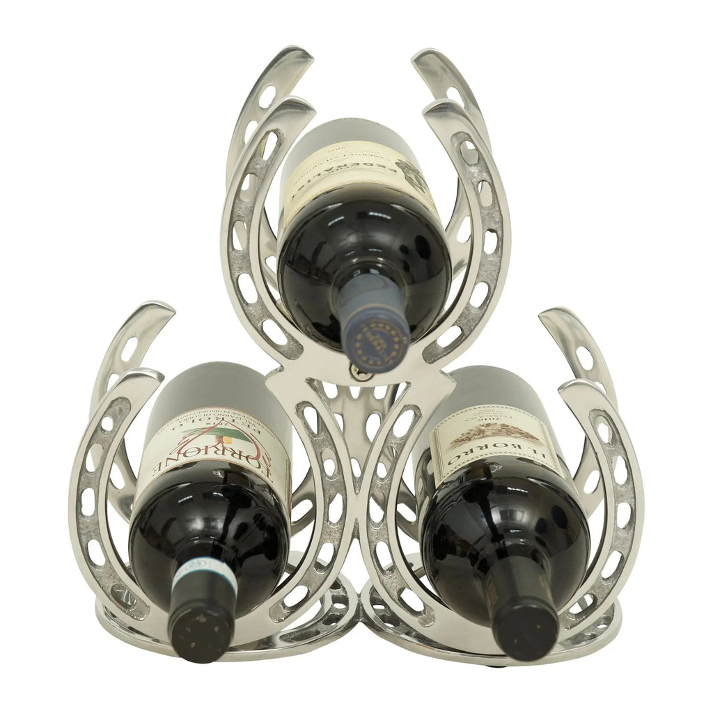 Horseshoe 3 - Bottle Wine Rack - Paranoid Ranch
