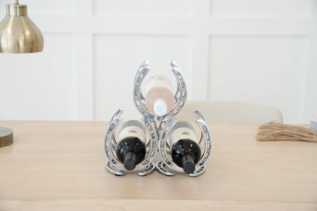 Horseshoe 3 - Bottle Wine Rack - Paranoid Ranch