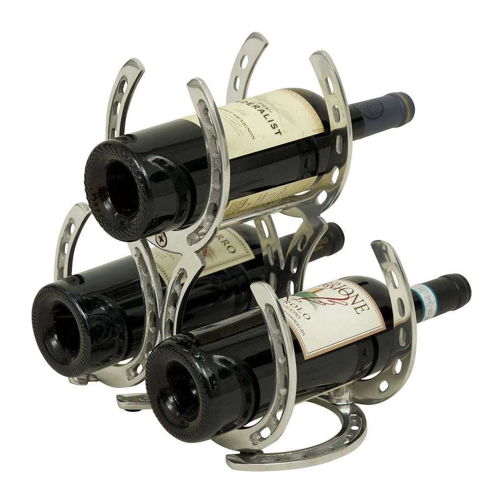 Horseshoe 3 - Bottle Wine Rack - Paranoid Ranch