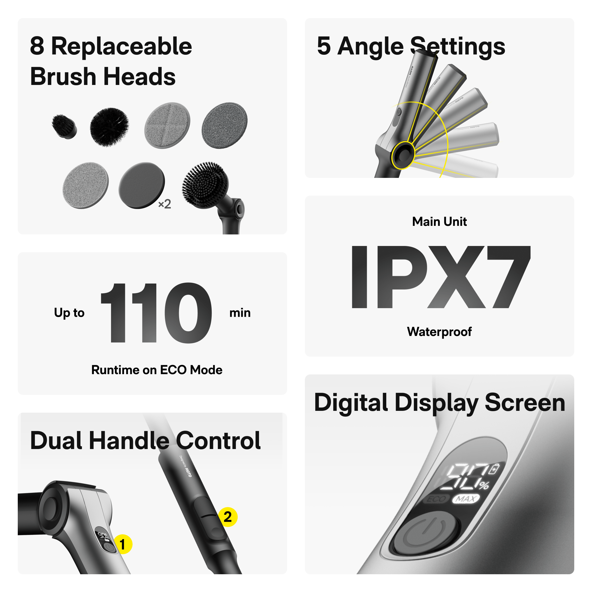 HOTO Flexi™ Cordless Spin Scrubber - Paranoid Ranch