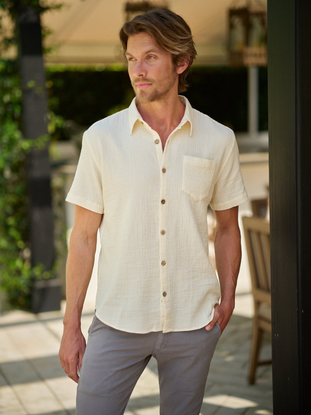 Hudson Shirt in Seersucker - Paranoid Ranch