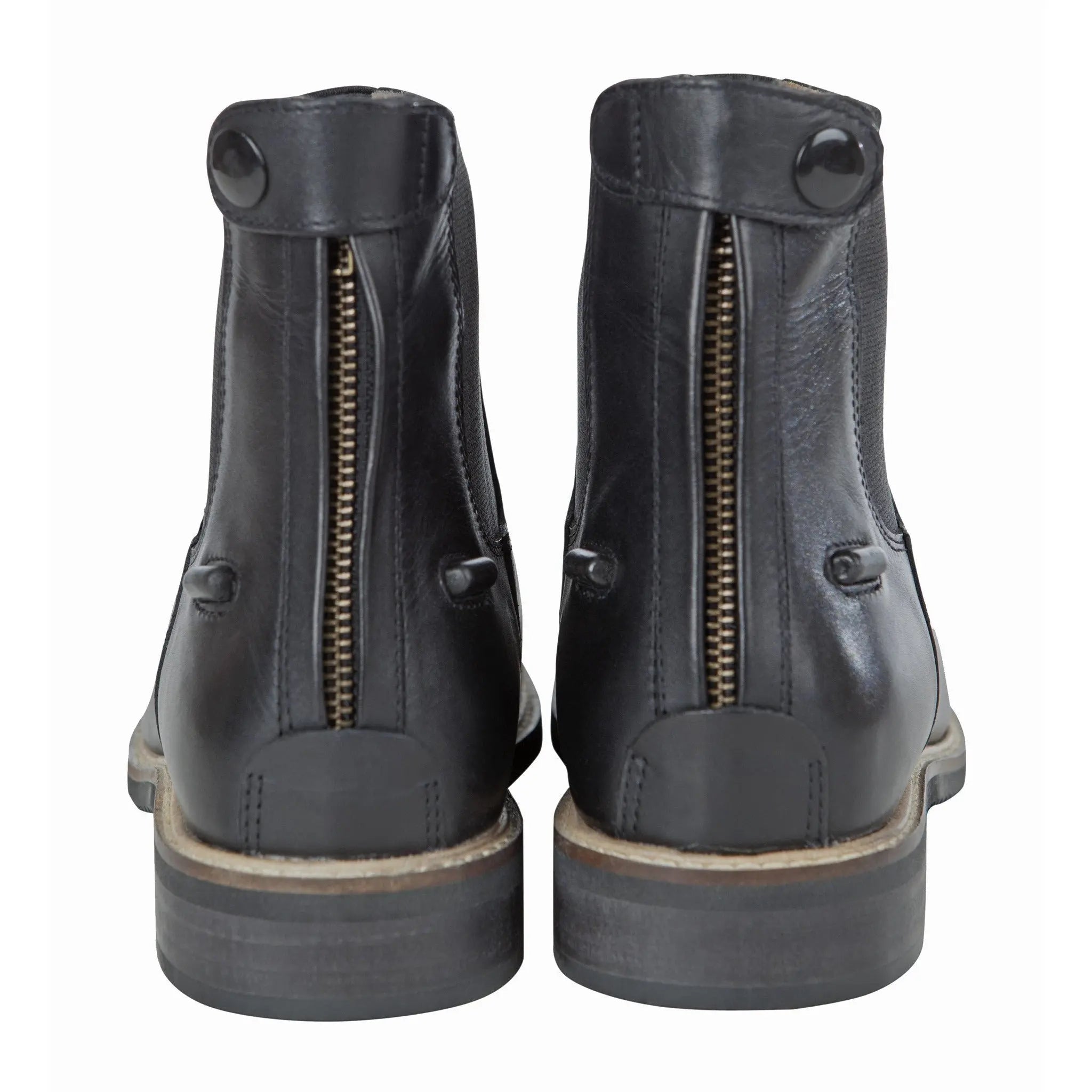 Huntley Equestrian Adult Classic Black Leather Zipper Paddock Boot - Paranoid Ranch