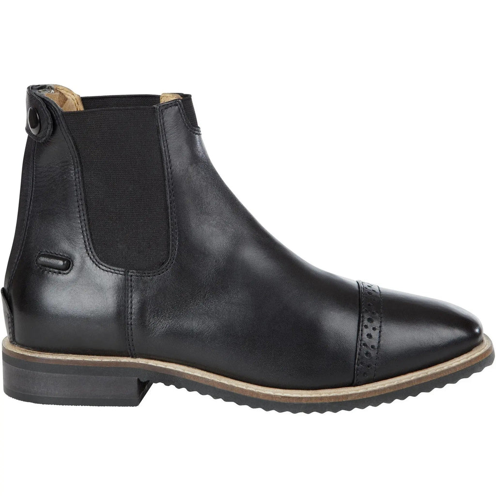 Huntley Equestrian Adult Classic Black Leather Zipper Paddock Boot - Paranoid Ranch