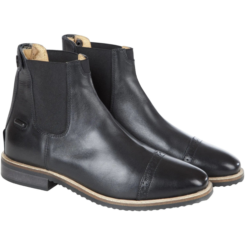 Huntley Equestrian Adult Classic Black Leather Zipper Paddock Boot - Paranoid Ranch