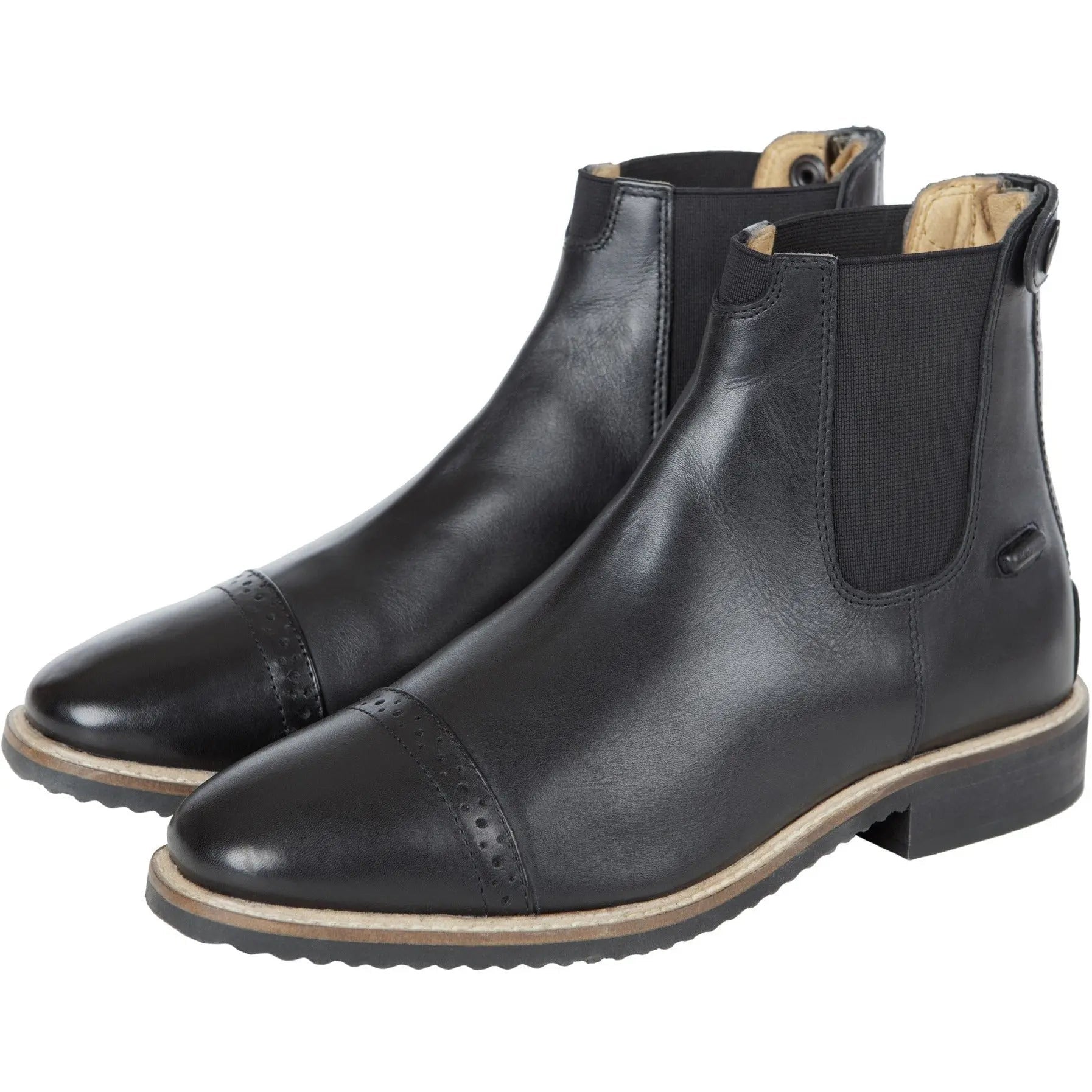 Huntley Equestrian Adult Classic Black Leather Zipper Paddock Boot - Paranoid Ranch
