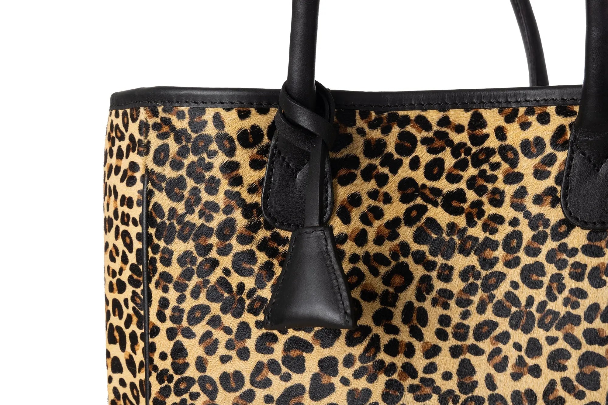 Huntley Equestrian Leopard Hair On Hide Tote Handbag - Paranoid Ranch