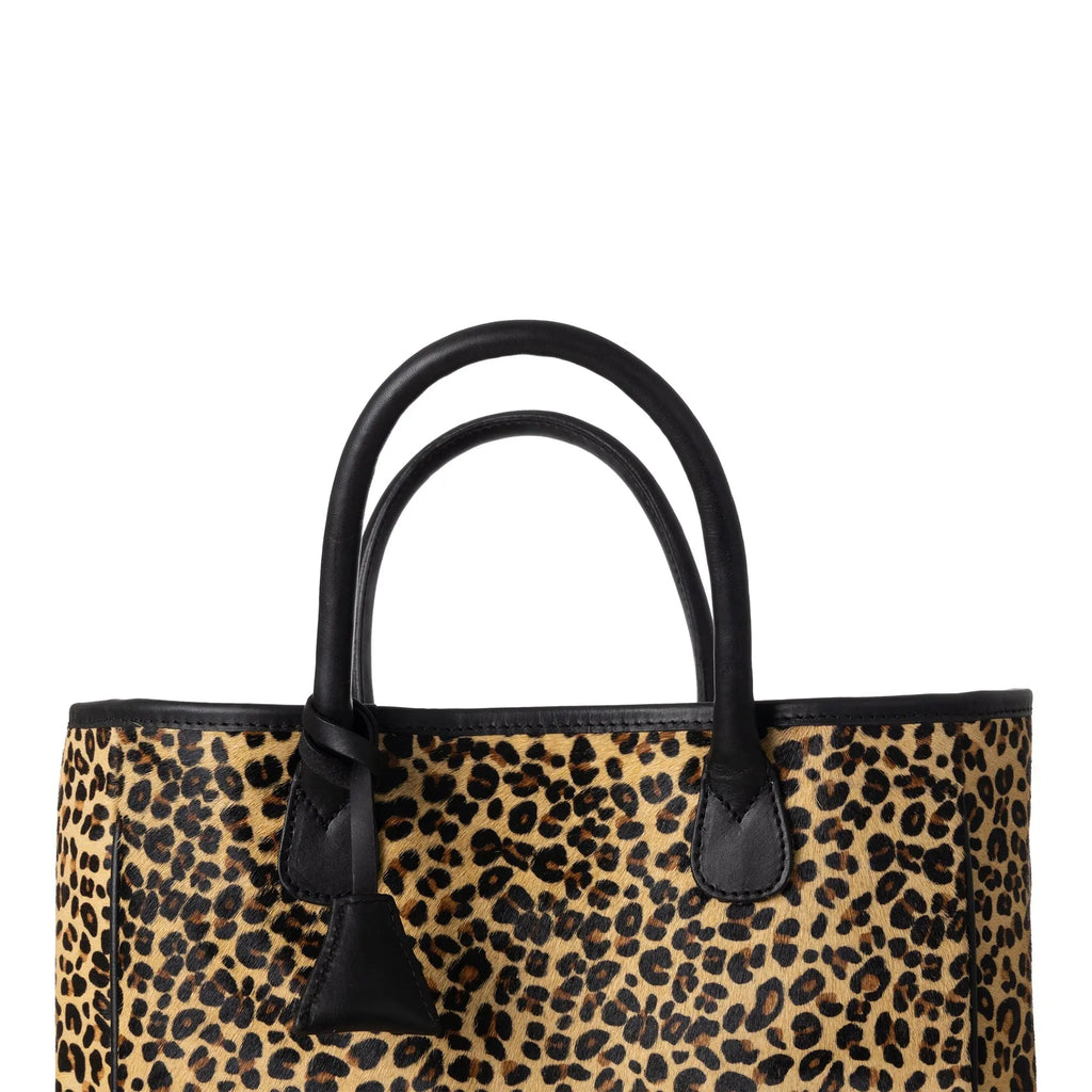 Huntley Equestrian Leopard Hair On Hide Tote Handbag - Paranoid Ranch
