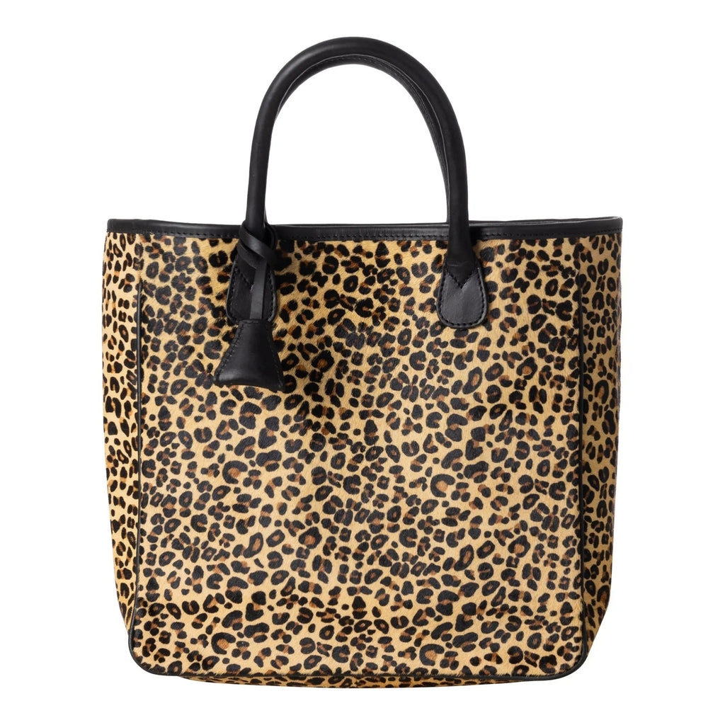 Huntley Equestrian Leopard Hair On Hide Tote Handbag - Paranoid Ranch
