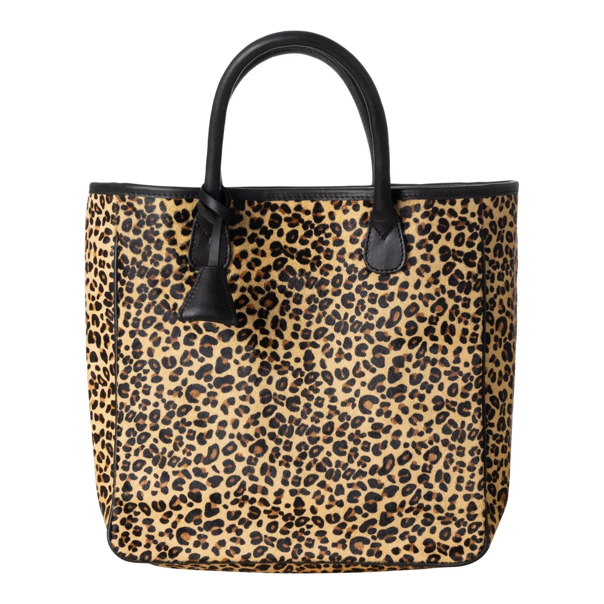 Huntley Equestrian Leopard Hair On Hide Tote Handbag - Paranoid Ranch