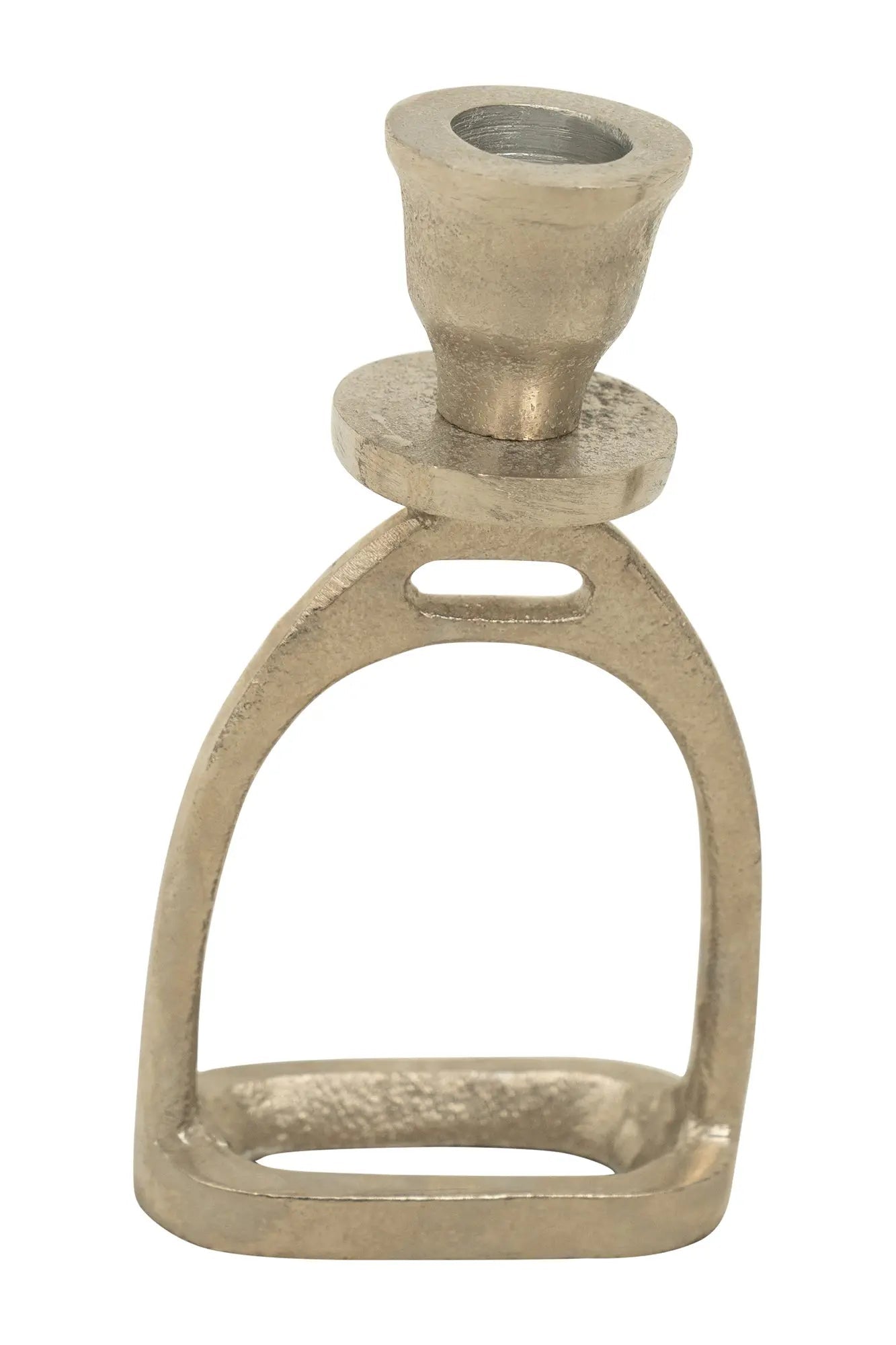 Huntley Equestrian Stirrup Candle Stick Holders, Silver set of 2 - Paranoid Ranch
