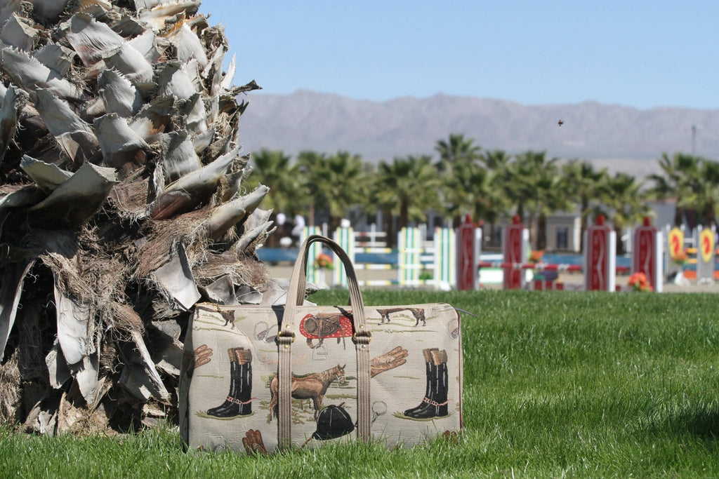 Huntley Equestrian Tapestry Duffle Bag - English Design - Paranoid Ranch