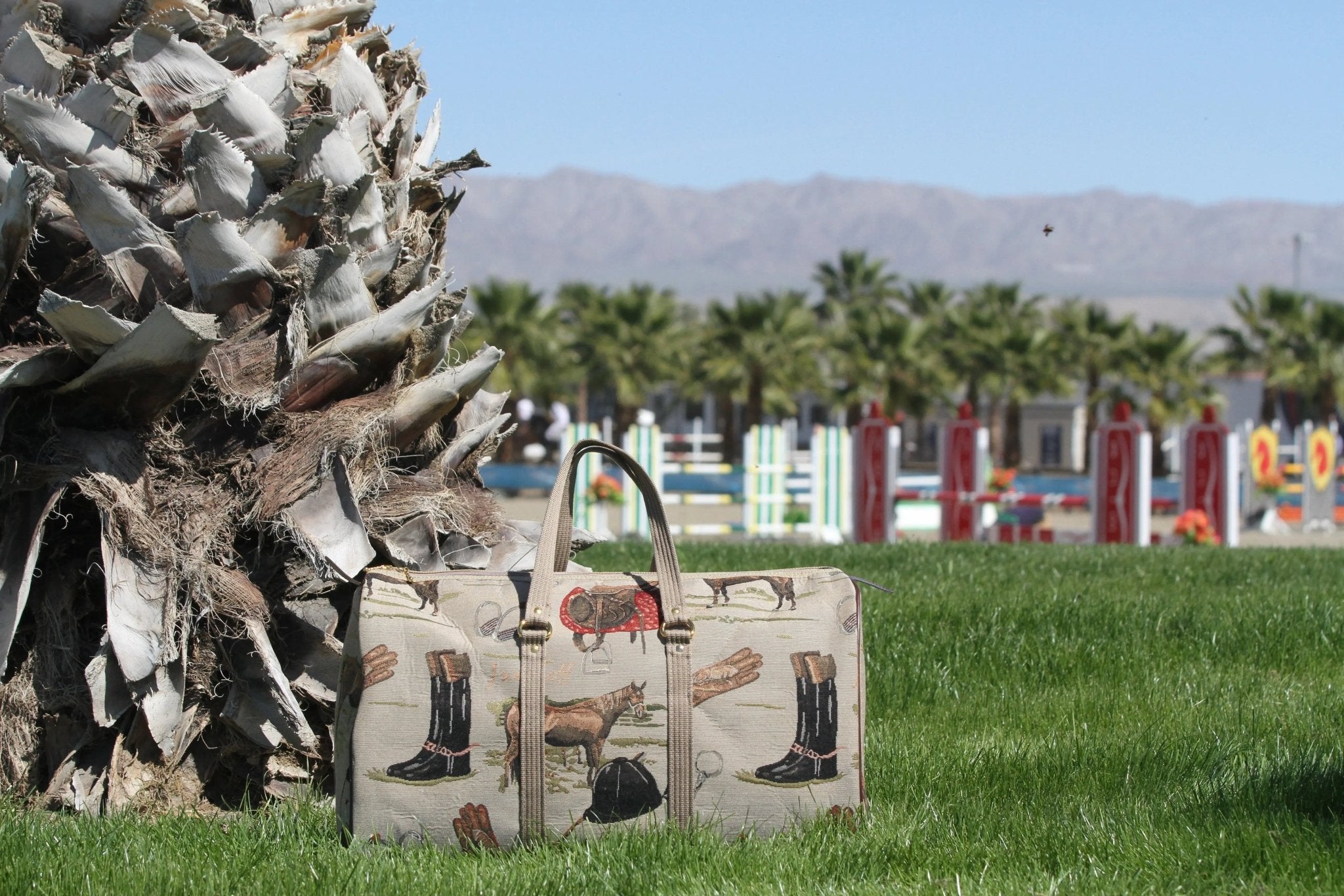 Huntley Equestrian Tapestry Duffle Bag - English Design - Paranoid Ranch