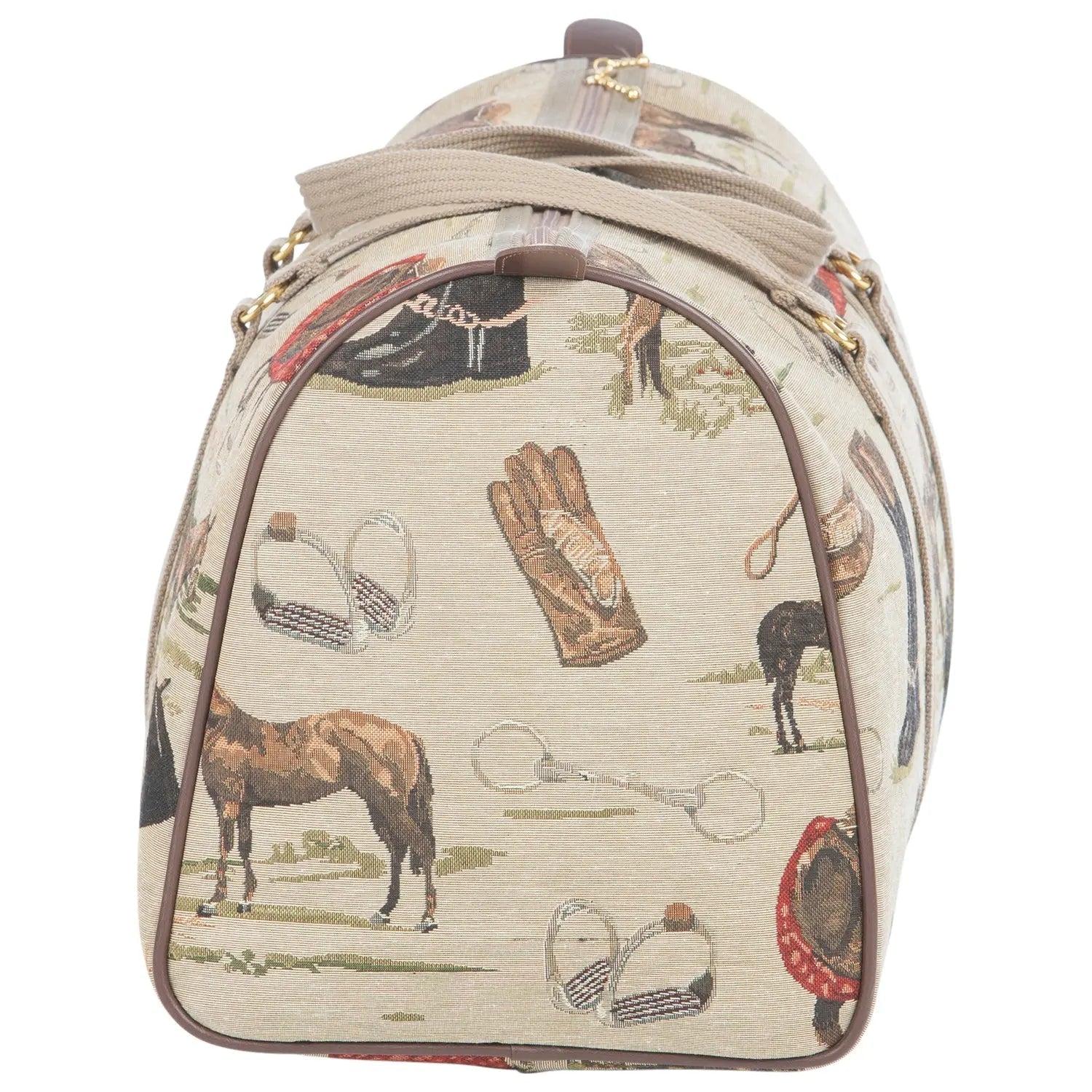 Huntley Equestrian Tapestry Duffle Bag - English Design - Paranoid Ranch