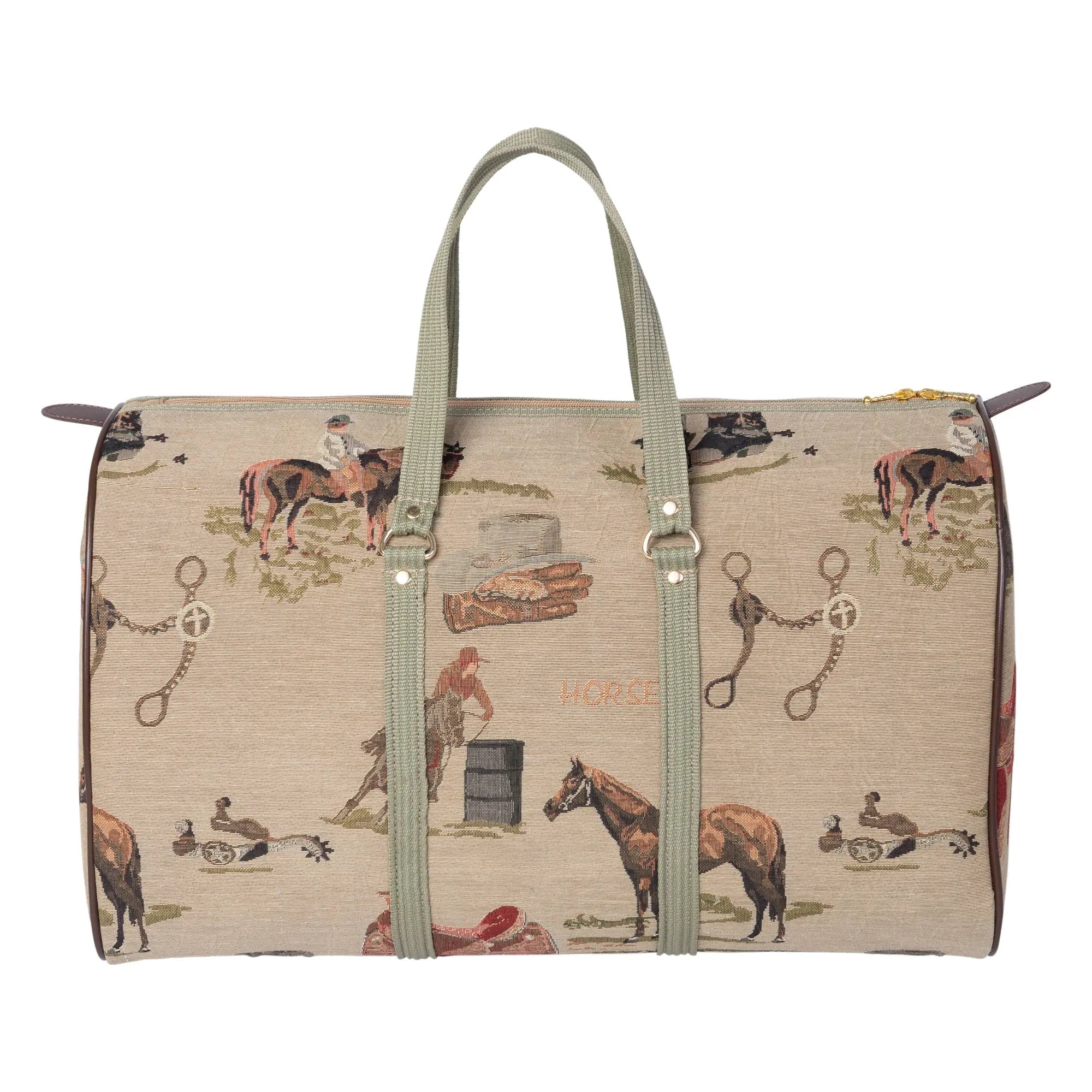 Huntley Equestrian Tapestry Duffle Bag - Western Design - Paranoid Ranch