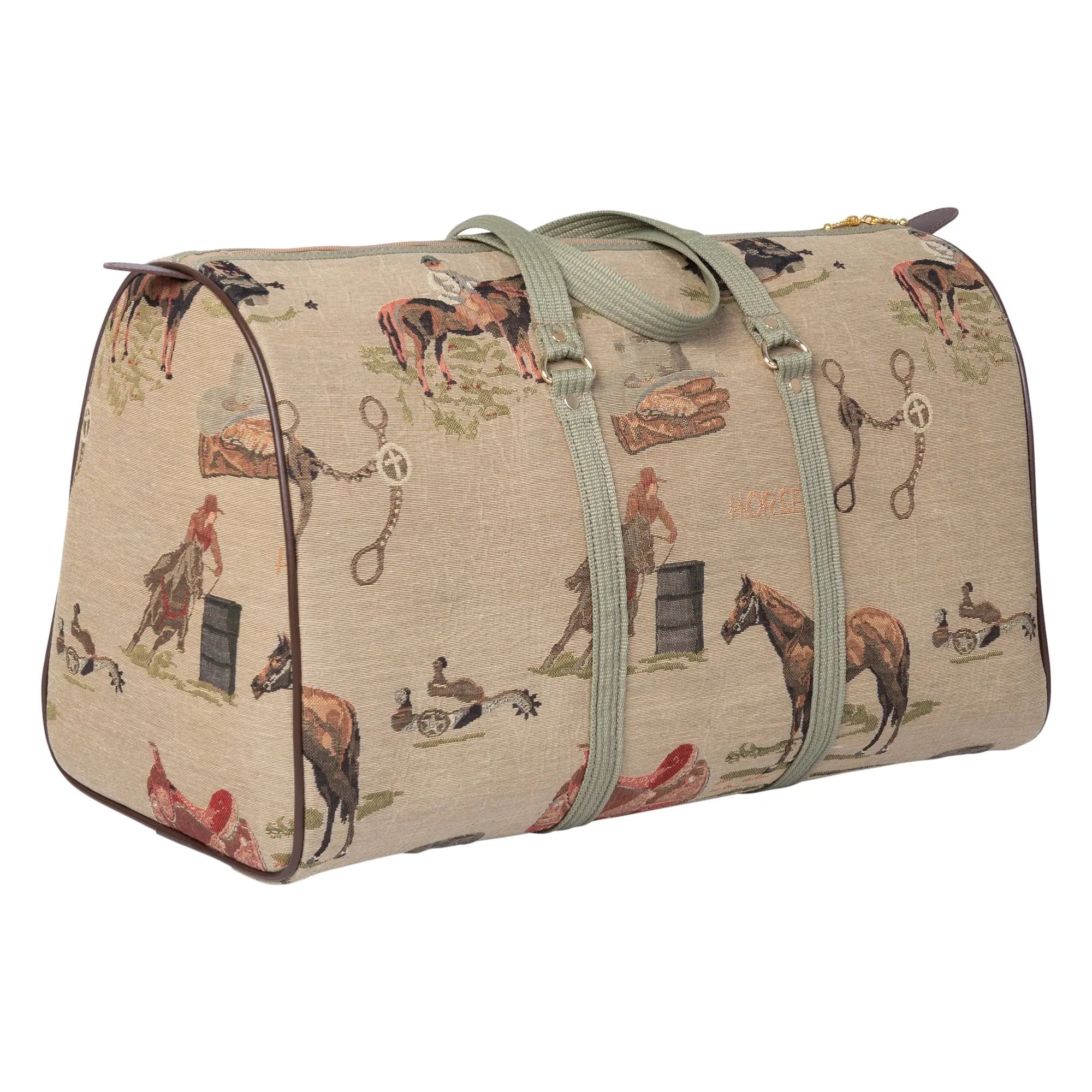 Huntley Equestrian Tapestry Duffle Bag - Western Design - Paranoid Ranch