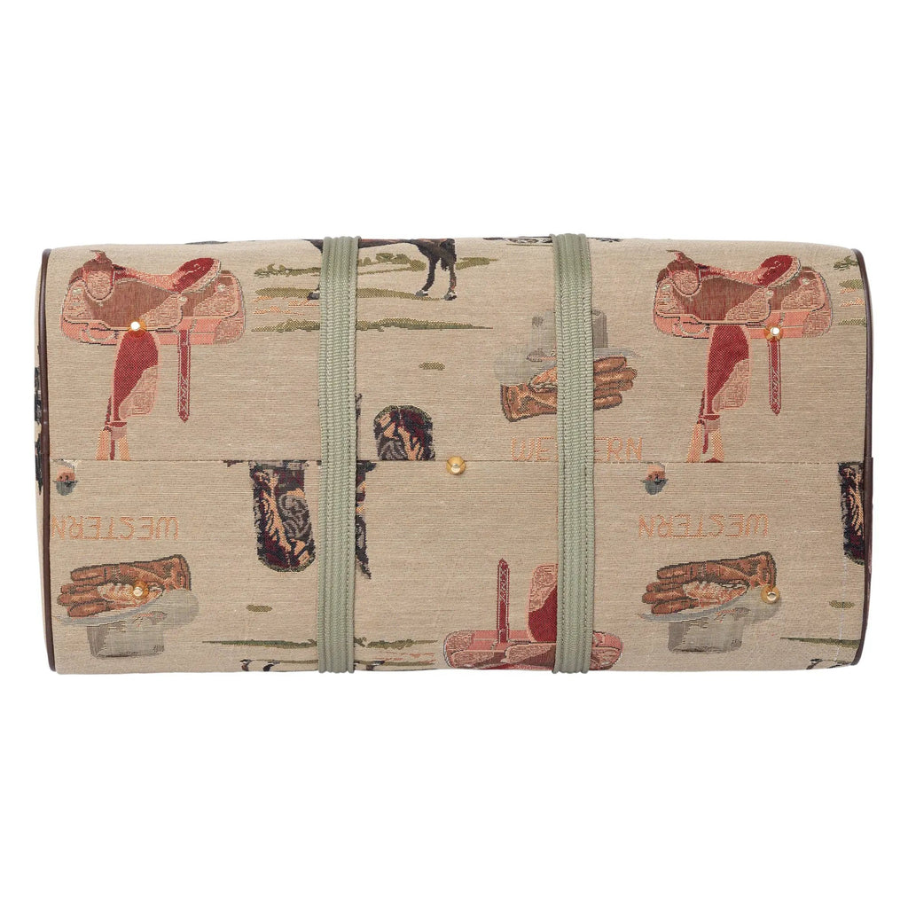 Huntley Equestrian Tapestry Duffle Bag - Western Design - Paranoid Ranch