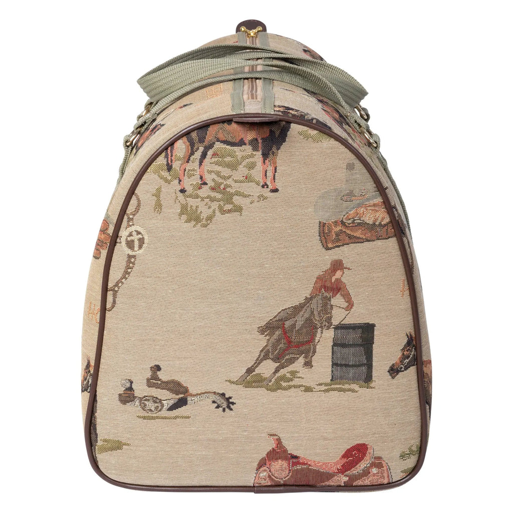 Huntley Equestrian Tapestry Duffle Bag - Western Design - Paranoid Ranch