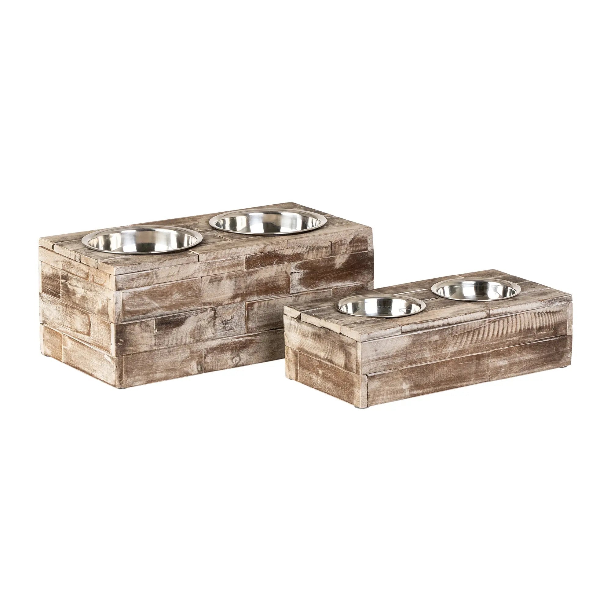 Huntley Pet Elevated Dog and Cat Double Bowl Feeder - Paranoid Ranch
