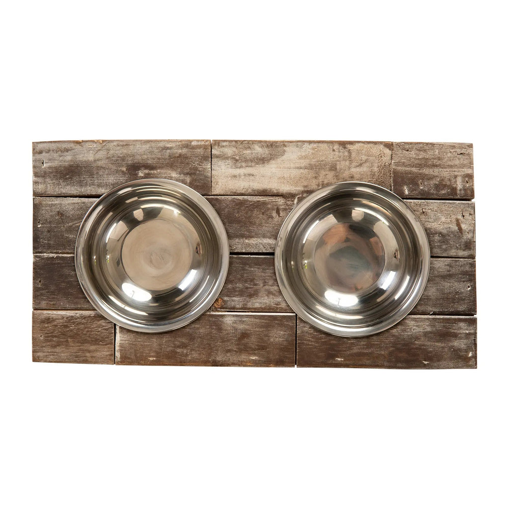 Huntley Pet Elevated Dog and Cat Double Bowl Feeder - Paranoid Ranch