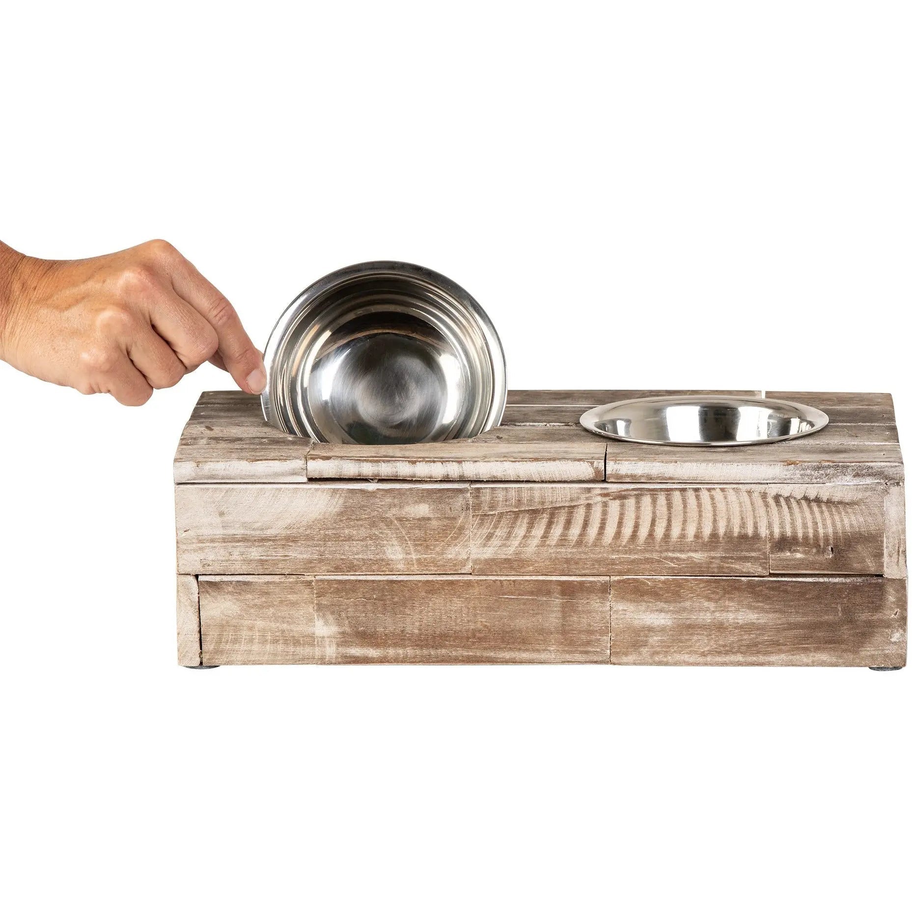 Huntley Pet Elevated Dog and Cat Double Bowl Feeder - Paranoid Ranch