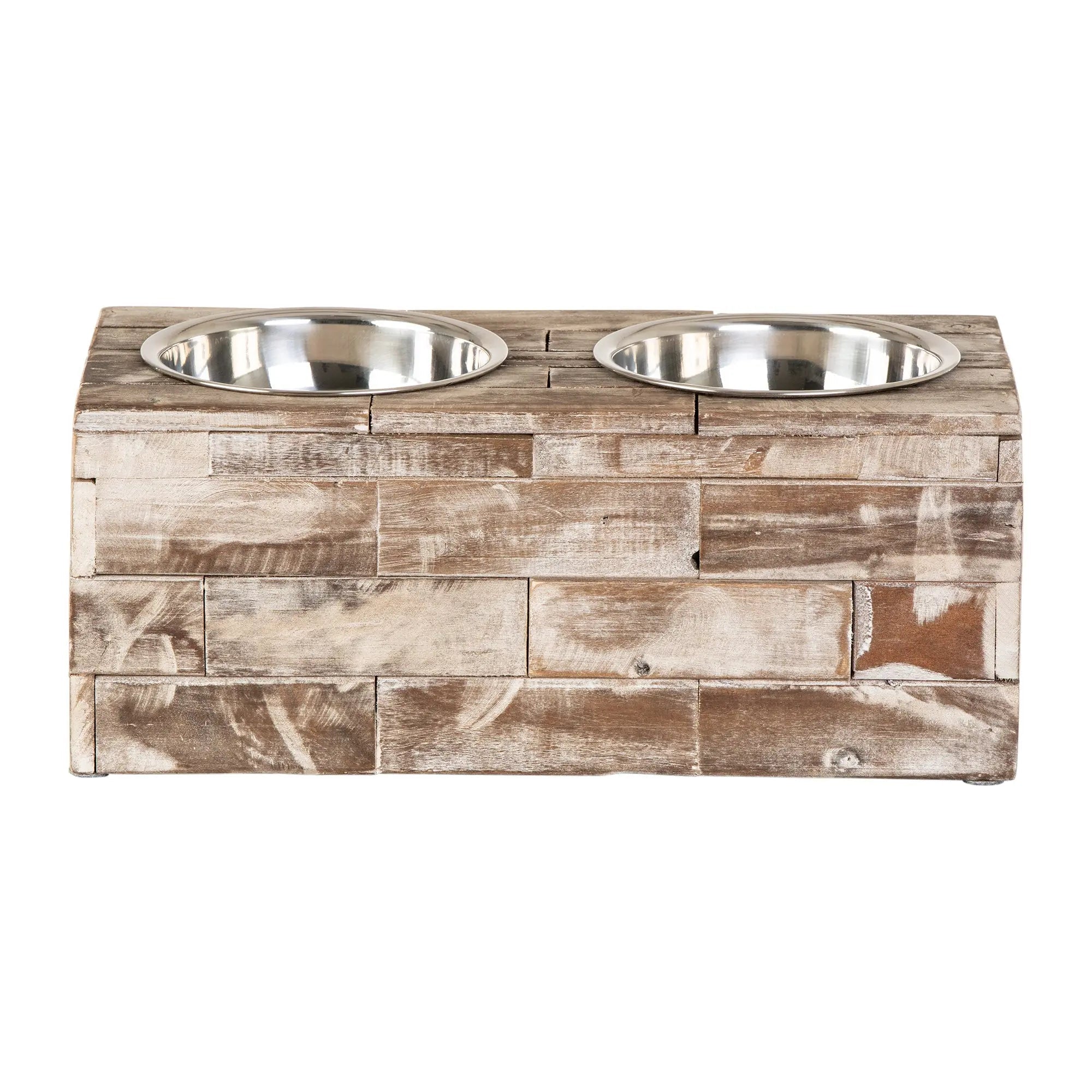 Huntley Pet Elevated Dog and Cat Double Bowl Feeder - Paranoid Ranch