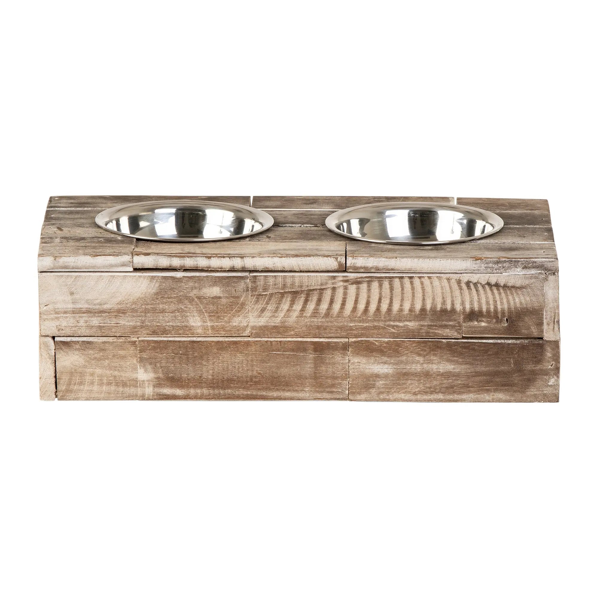 Huntley Pet Elevated Dog and Cat Double Bowl Feeder - Paranoid Ranch