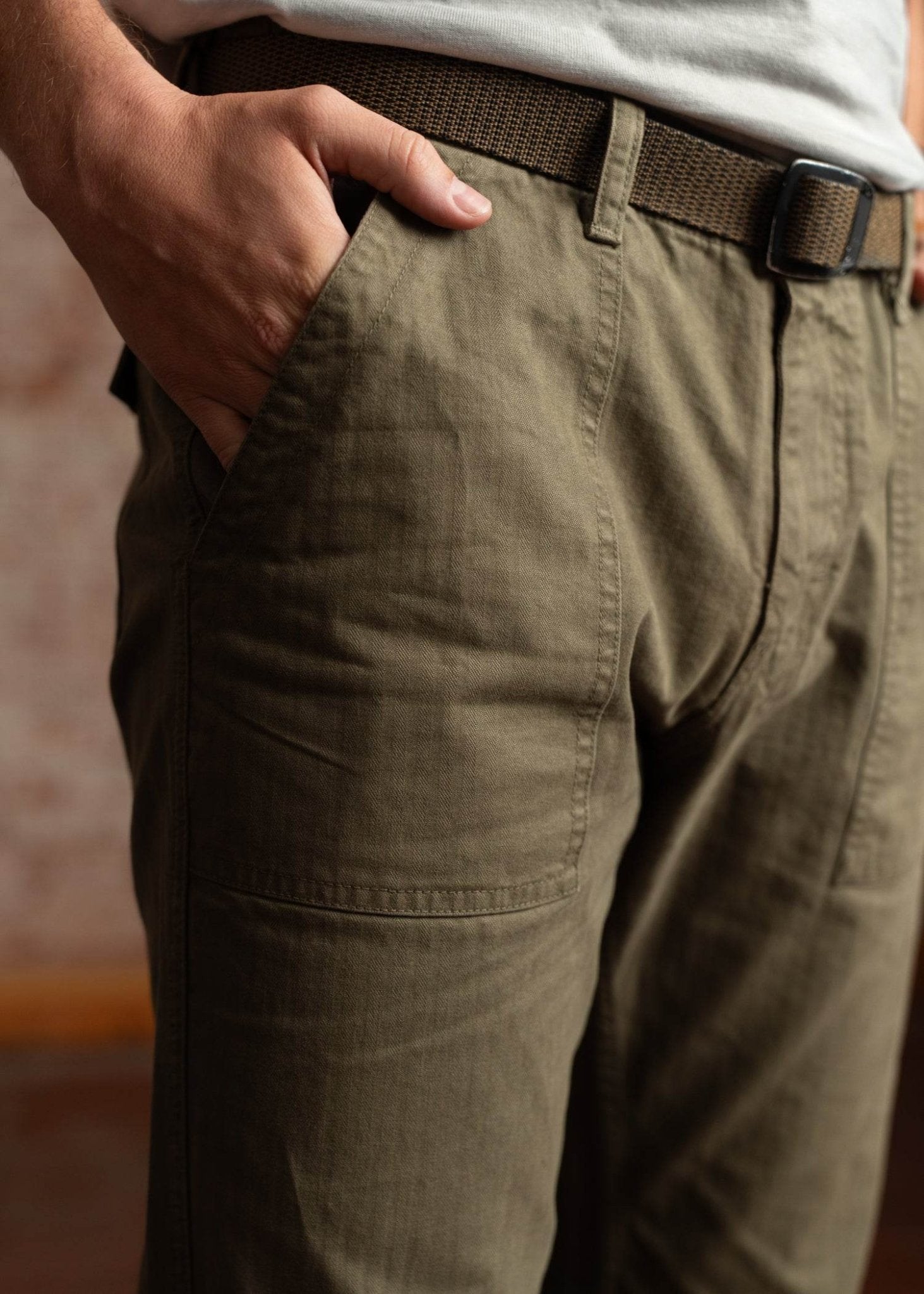 Iron & Resin Herringbone Brigade Pant - Paranoid Ranch