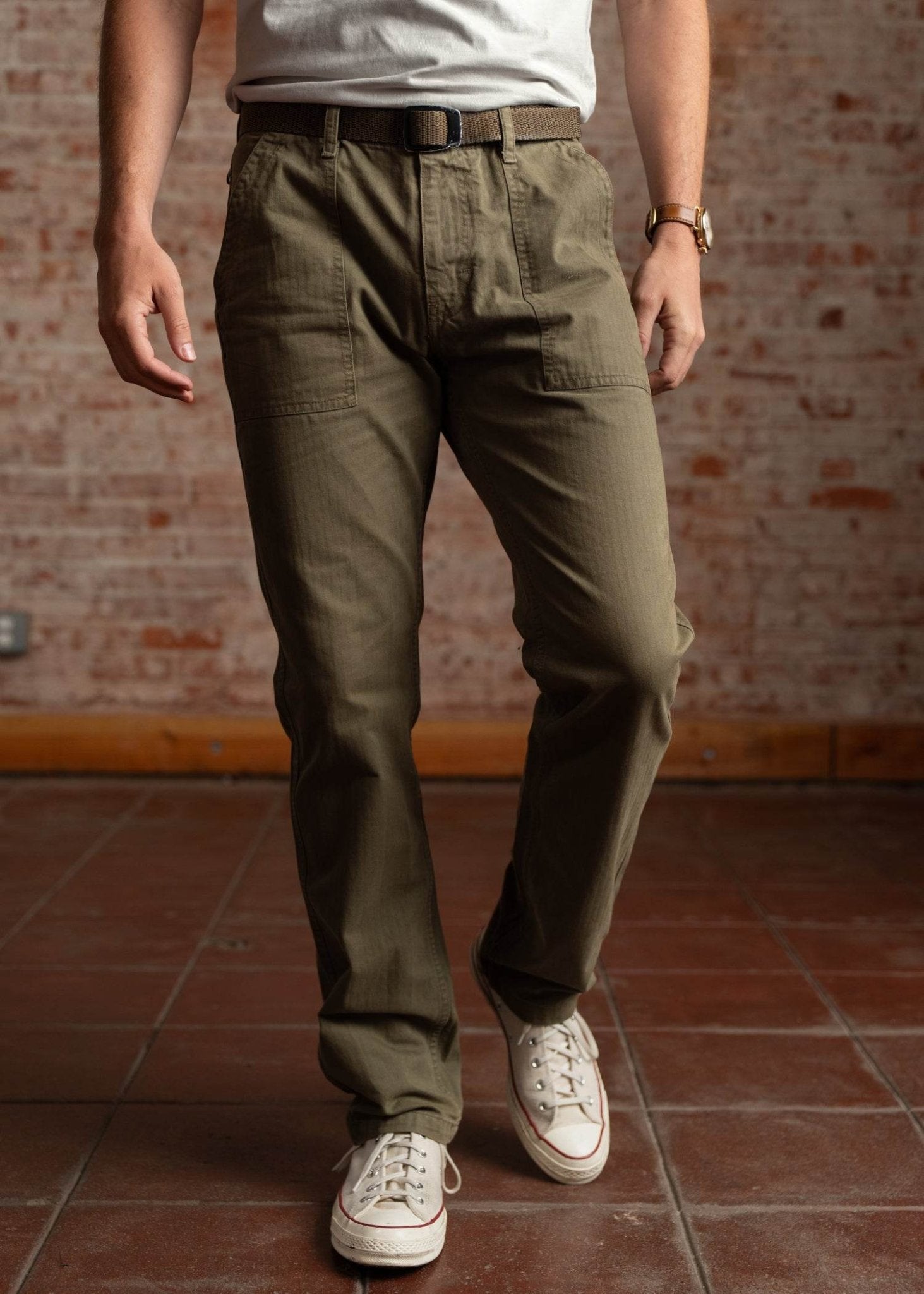 Iron & Resin Herringbone Brigade Pant - Paranoid Ranch