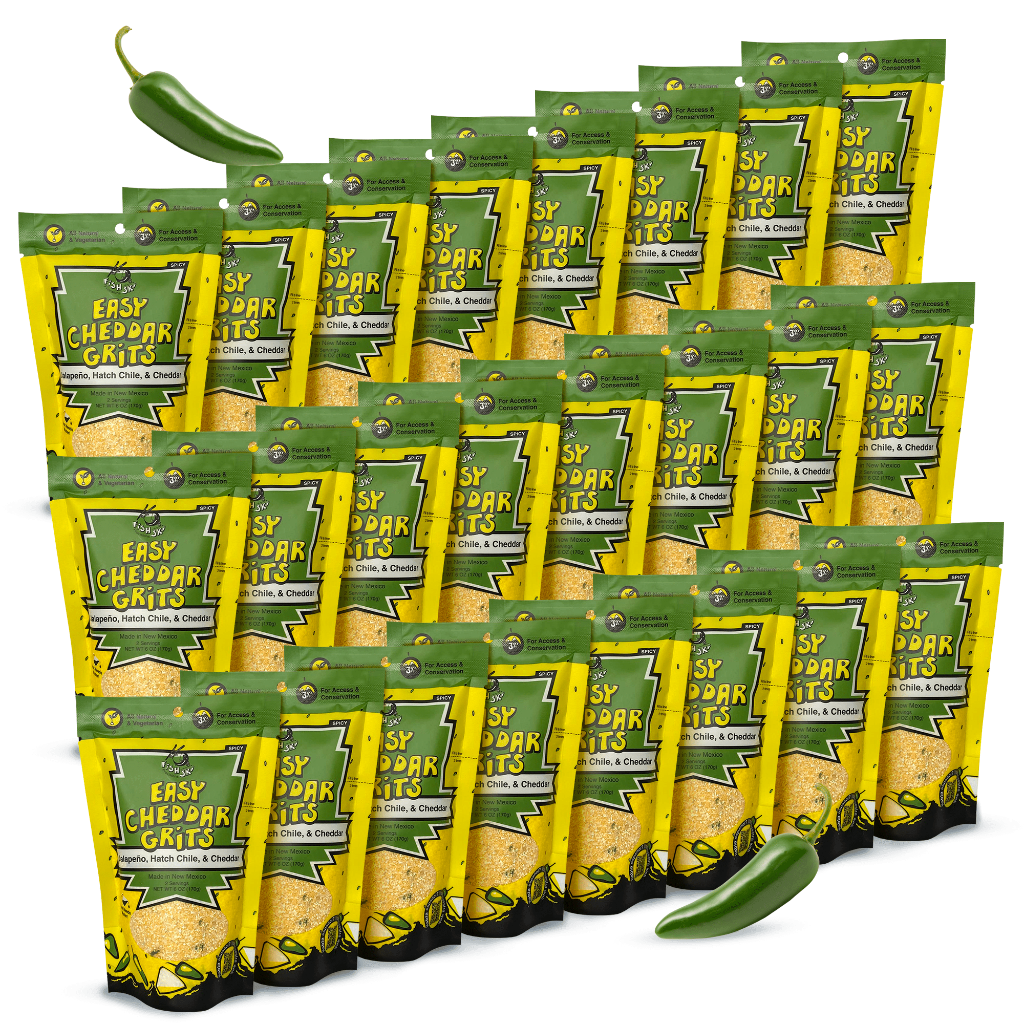 Jalapeño, Hatch Green Chile, Cheddar Grits - Paranoid Ranch