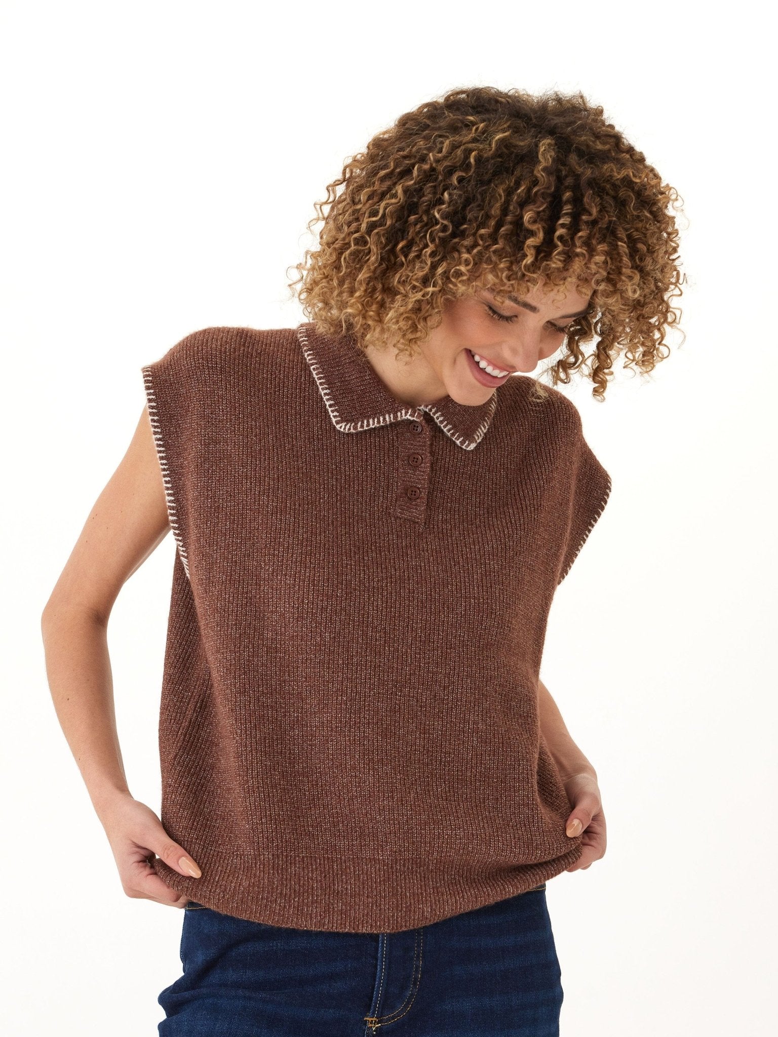 Julieta Cozy Solid Knit Sweater Polo - Paranoid Ranch