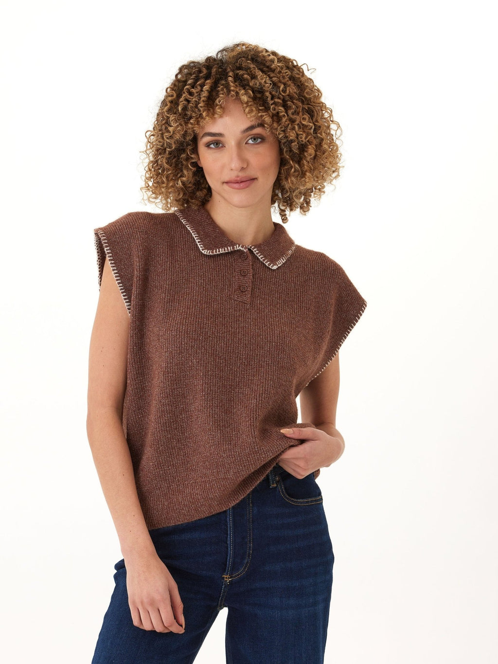 Julieta Cozy Solid Knit Sweater Polo - Paranoid Ranch