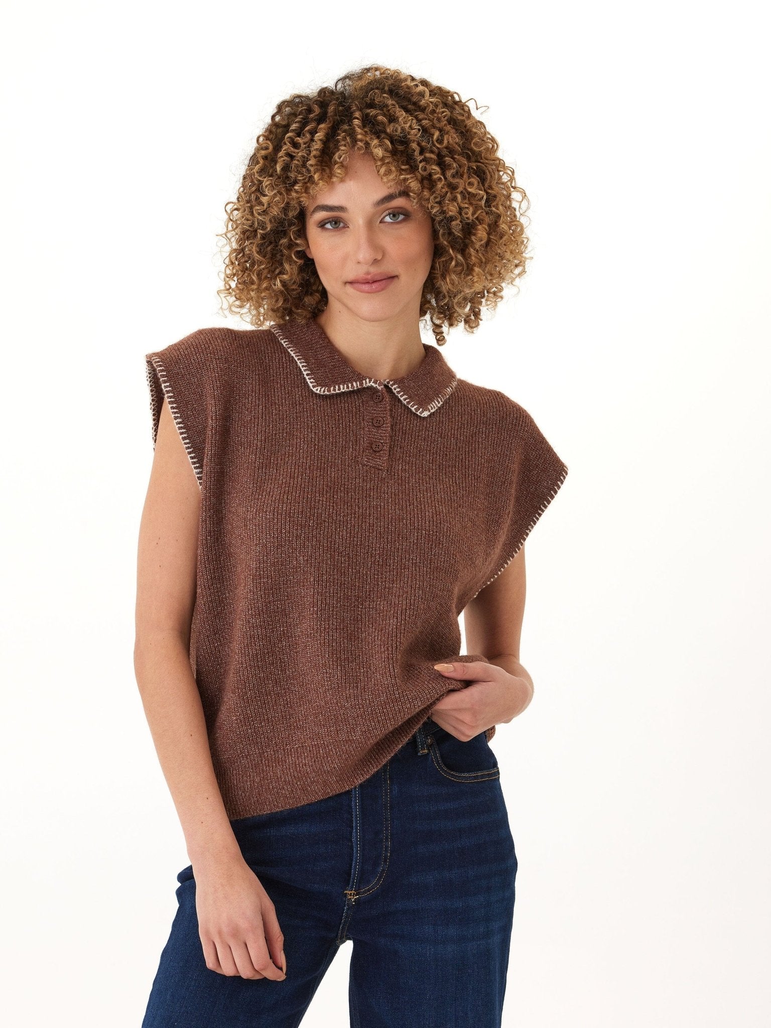Julieta Cozy Solid Knit Sweater Polo - Paranoid Ranch