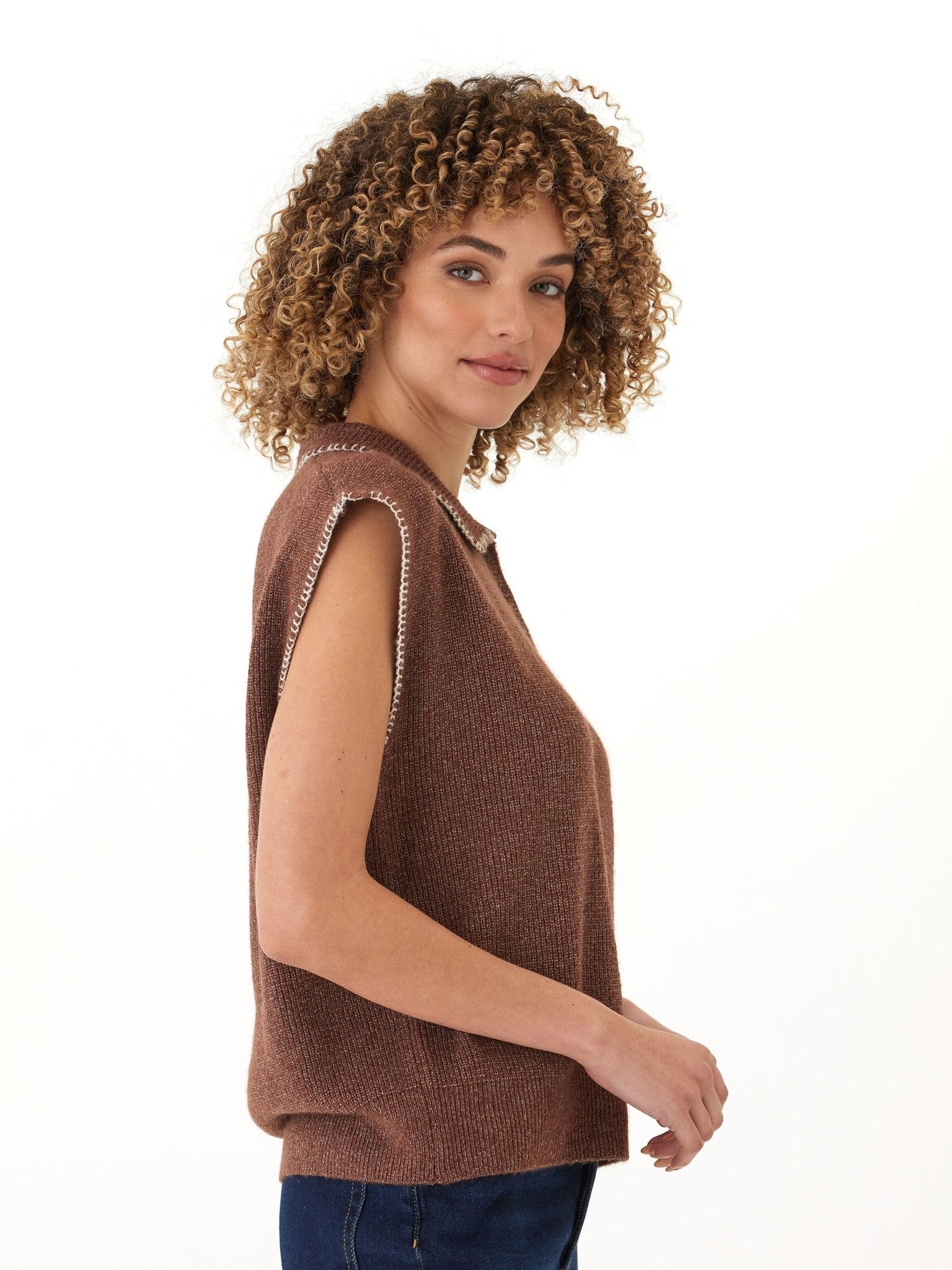 Julieta Cozy Solid Knit Sweater Polo - Paranoid Ranch